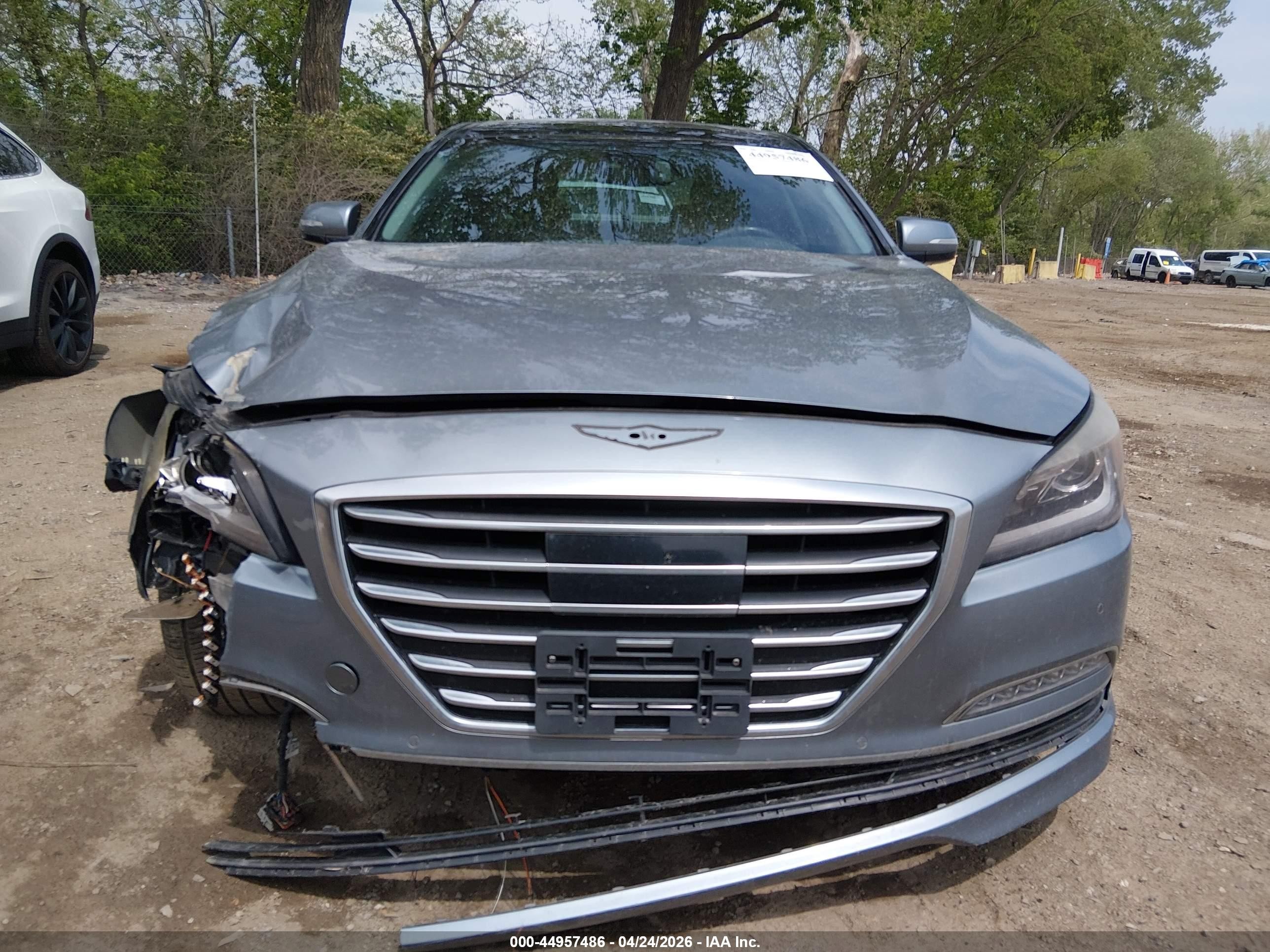 2015 Hyundai Genesis 5.0 Серый vin: KMHGN4JF7FU026862
