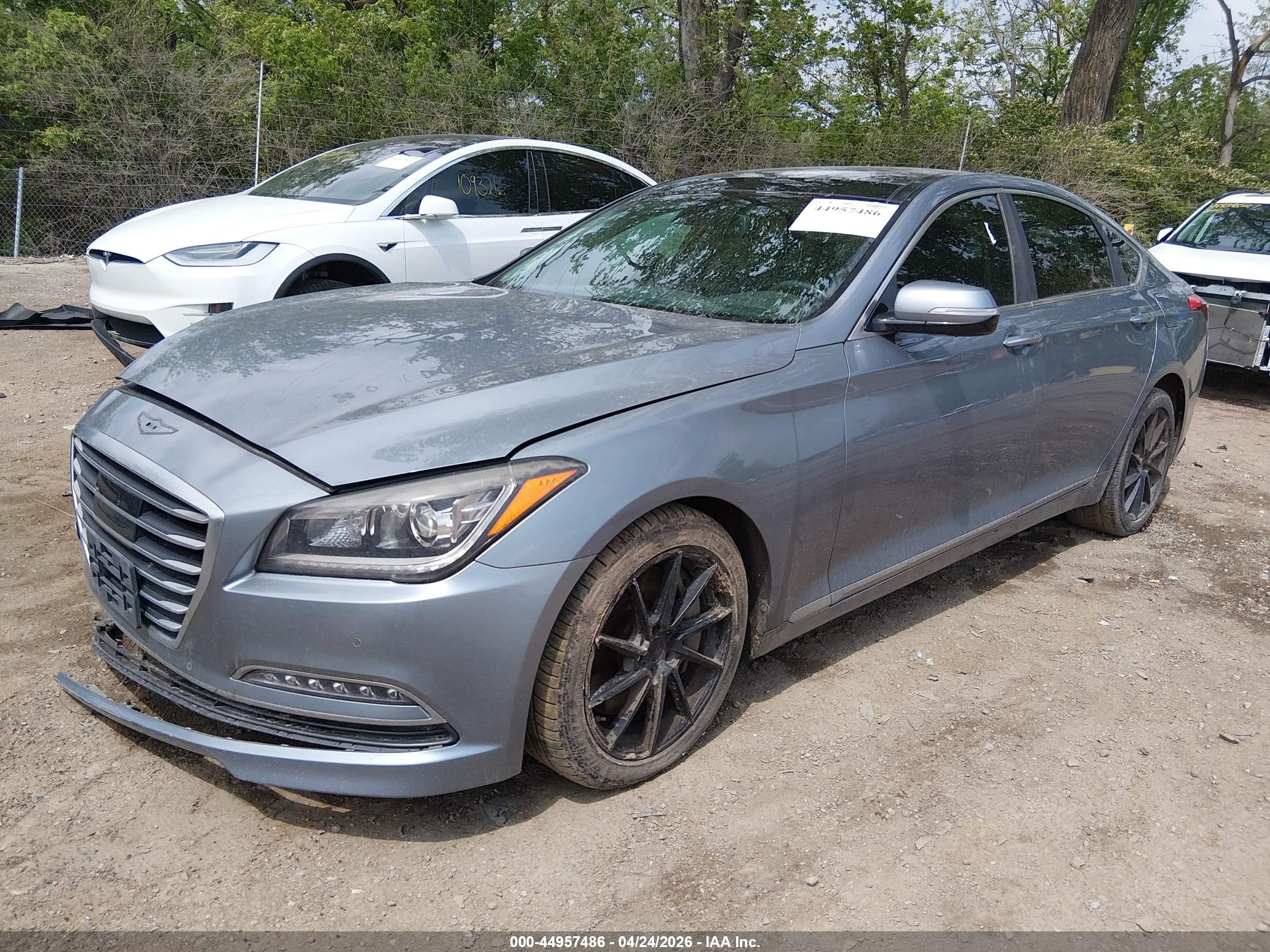 2015 Hyundai Genesis 5.0 Серый vin: KMHGN4JF7FU026862