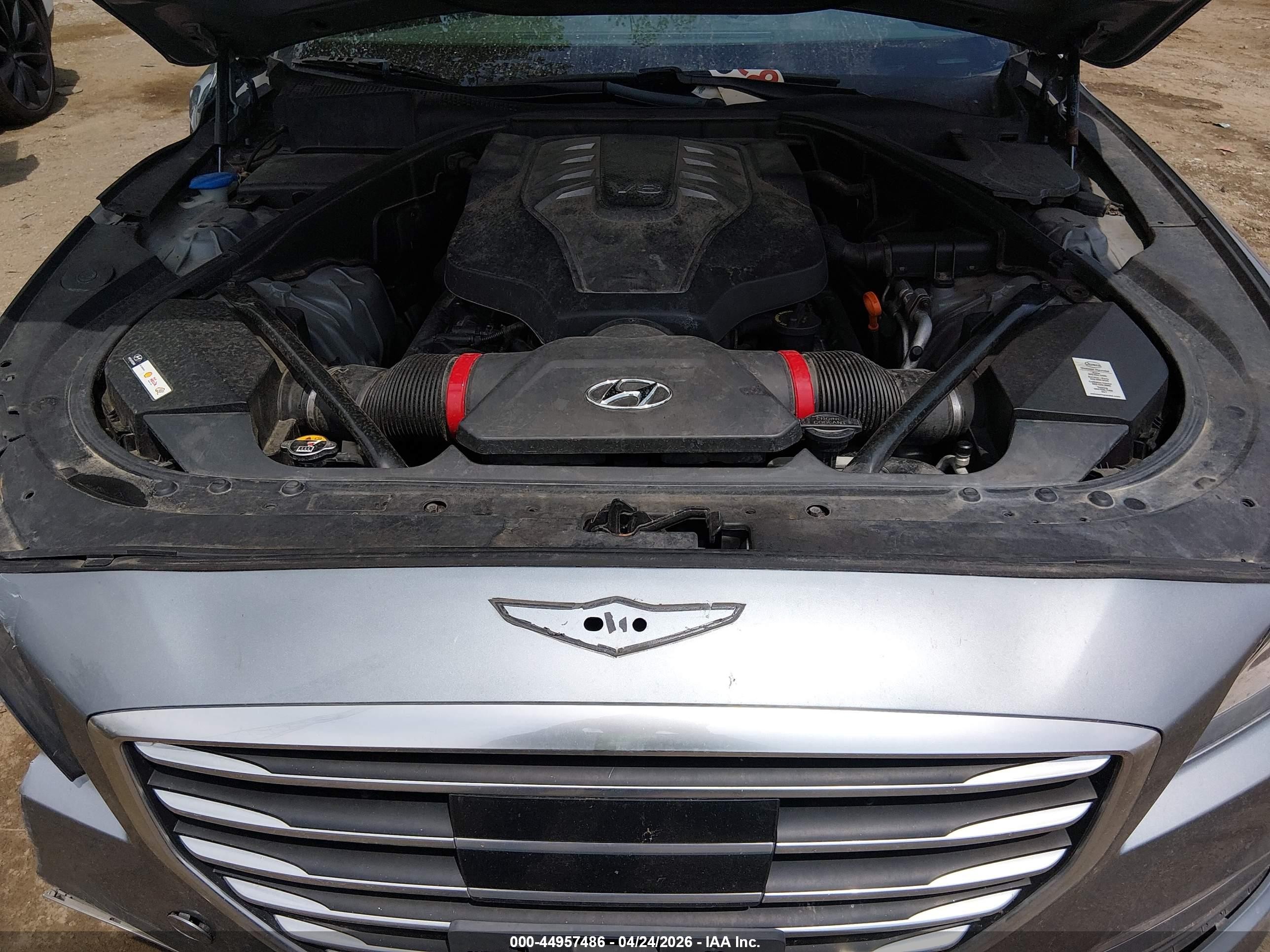 2015 Hyundai Genesis 5.0 Серый vin: KMHGN4JF7FU026862