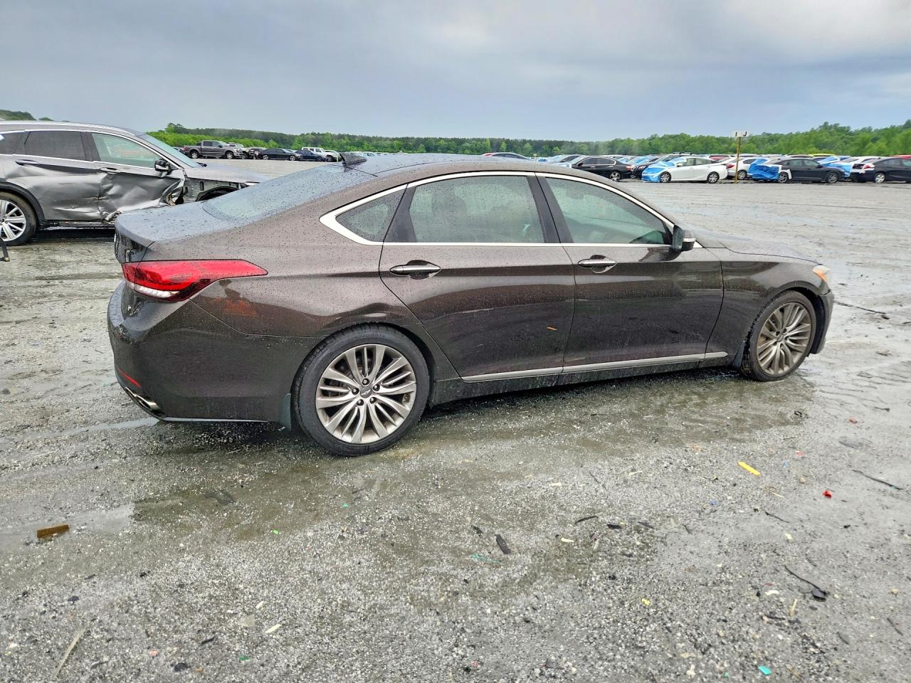 2015 Hyundai Genesis 5.0l Brown vin: KMHGN4JF7FU061028