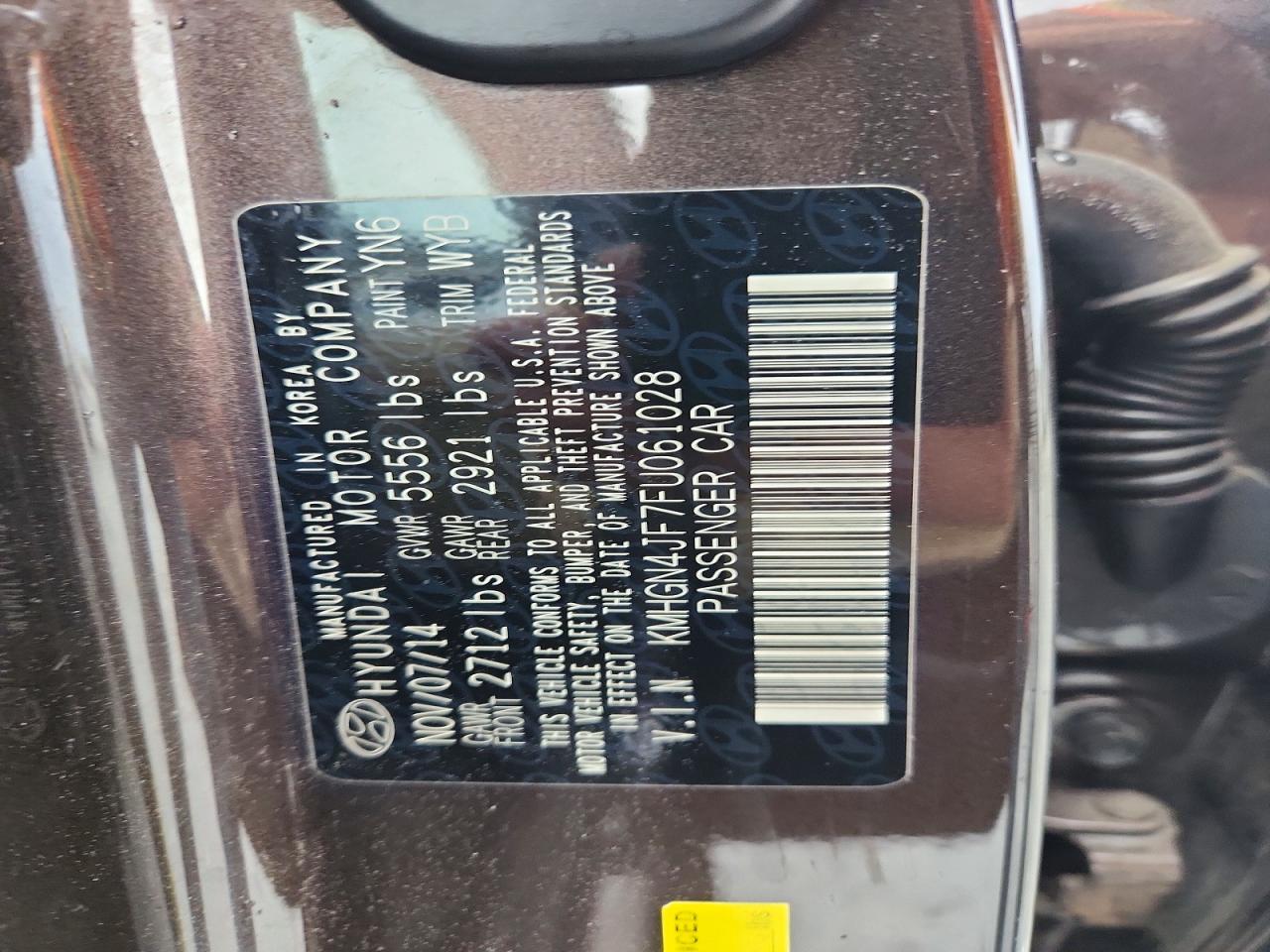2015 Hyundai Genesis 5.0l Brown vin: KMHGN4JF7FU061028