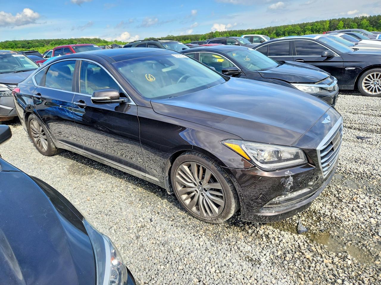 2015 Hyundai Genesis 5.0l Brown vin: KMHGN4JF7FU061028