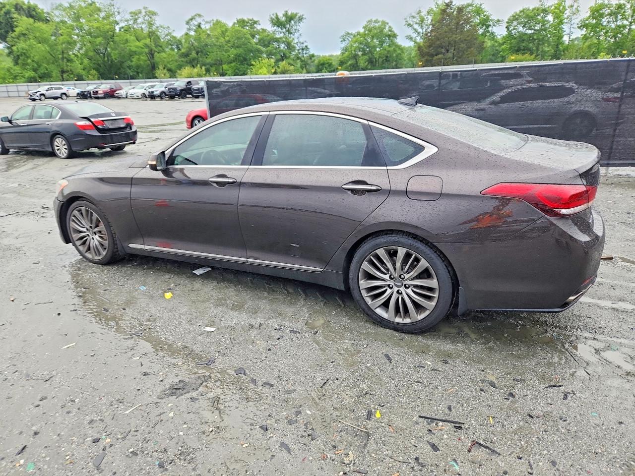 2015 Hyundai Genesis 5.0l Brown vin: KMHGN4JF7FU061028