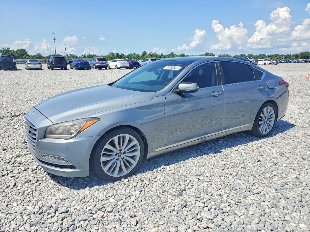 2015 Hyundai Genesis 5.0l Silver vin: KMHGN4JF8FU035974