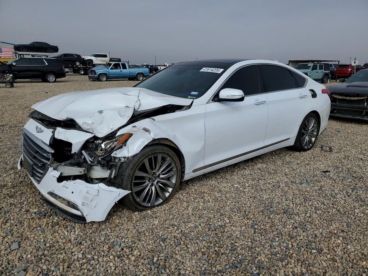 2015 Hyundai Genesis 5.0l Белый vin: KMHGN4JF8FU091915