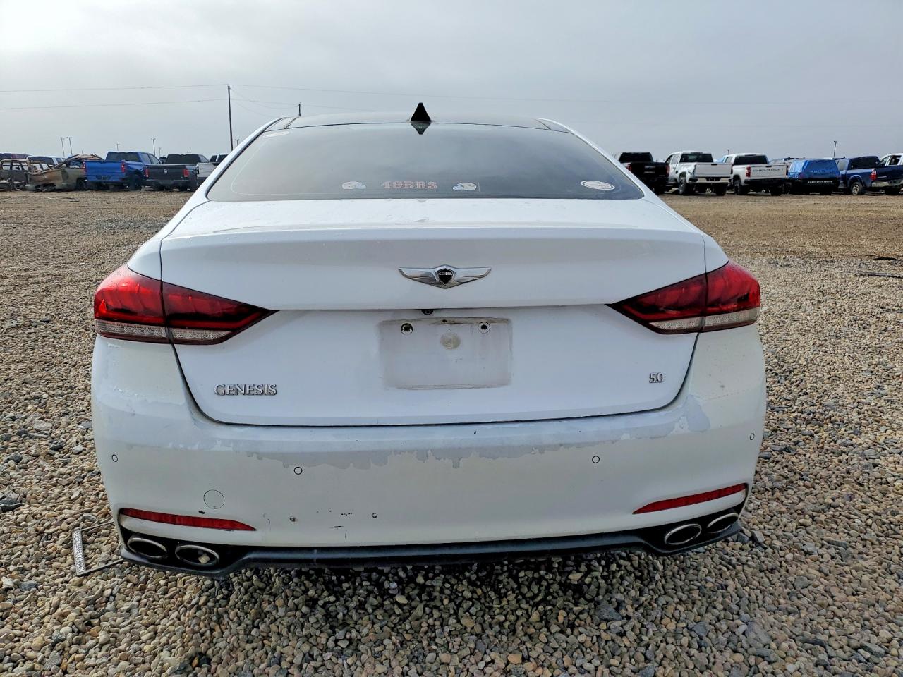 2015 Hyundai Genesis 5.0l White vin: KMHGN4JF8FU091915