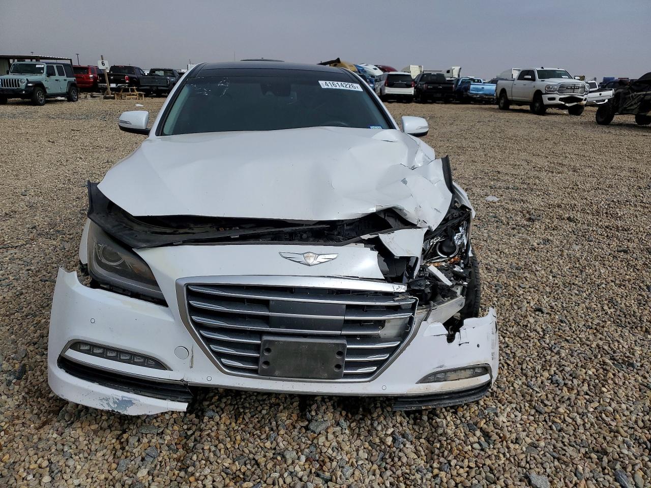 2015 Hyundai Genesis 5.0l White vin: KMHGN4JF8FU091915