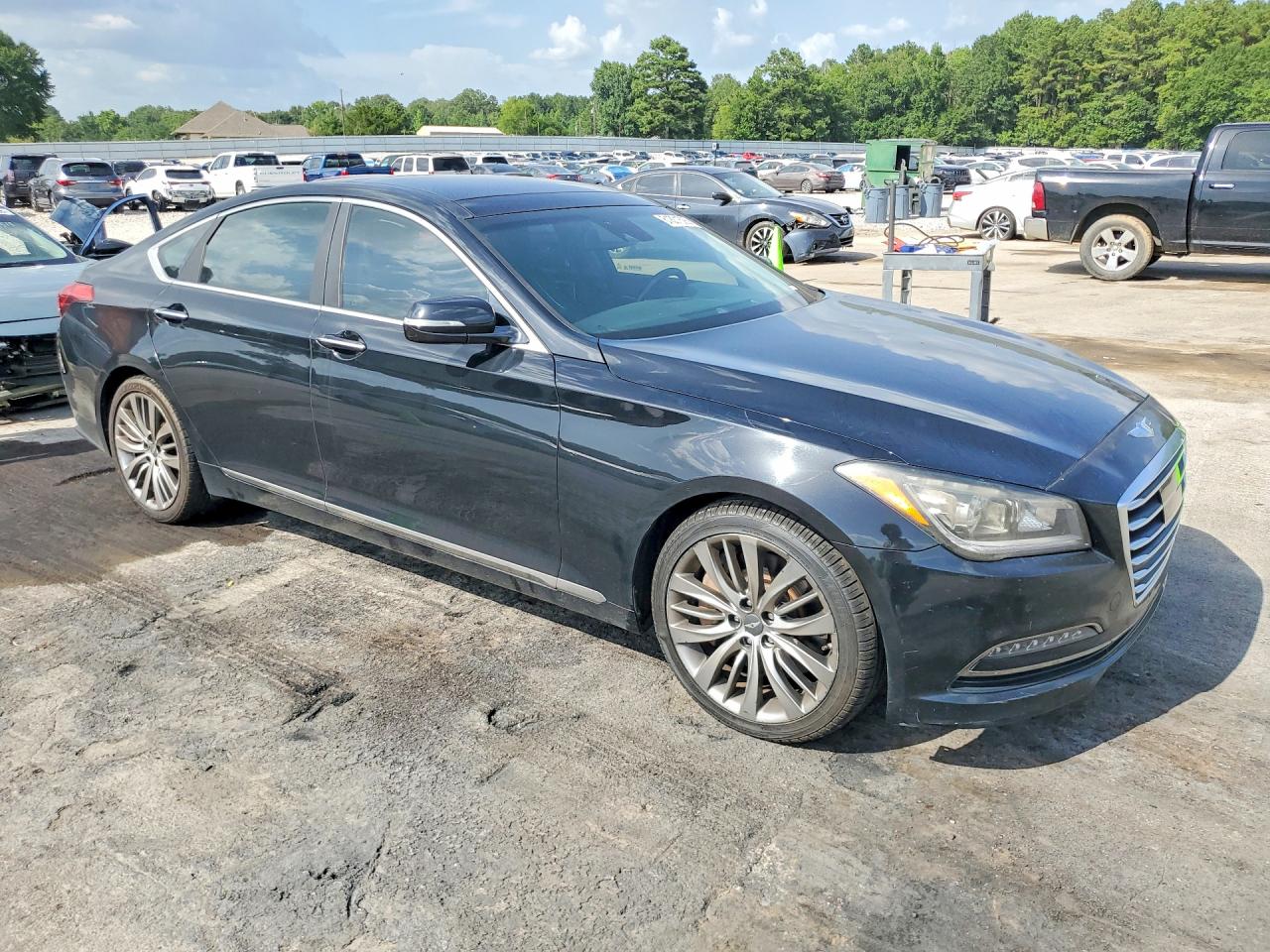 2015 Hyundai Genesis 5.0l Черный vin: KMHGN4JF9FU028533