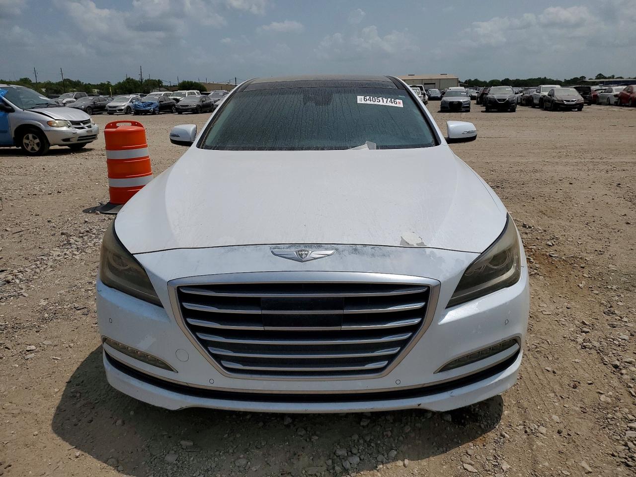 2015 Hyundai Genesis 5.0l White vin: KMHGN4JF9FU054517