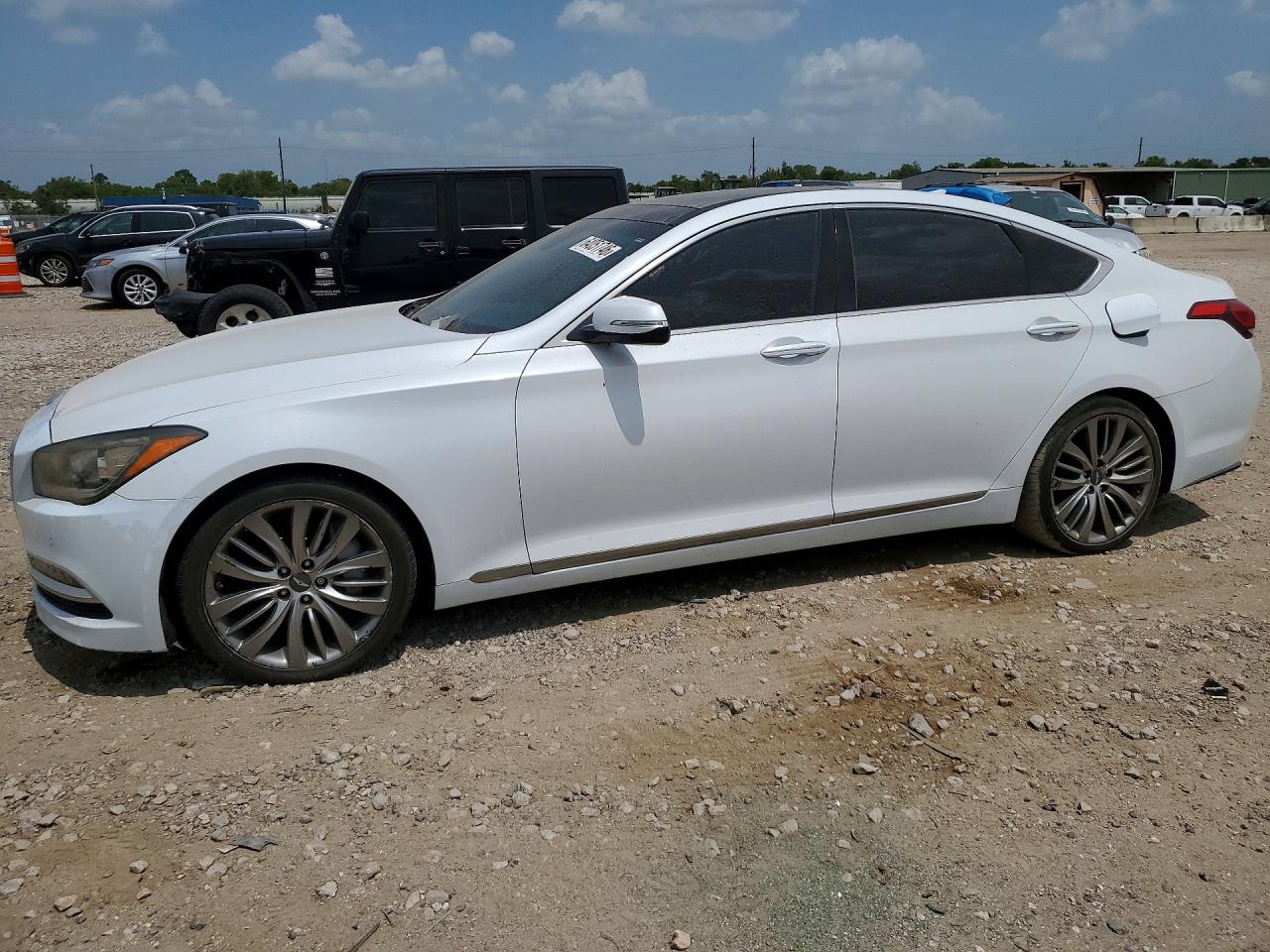 2015 Hyundai Genesis 5.0l White vin: KMHGN4JF9FU054517