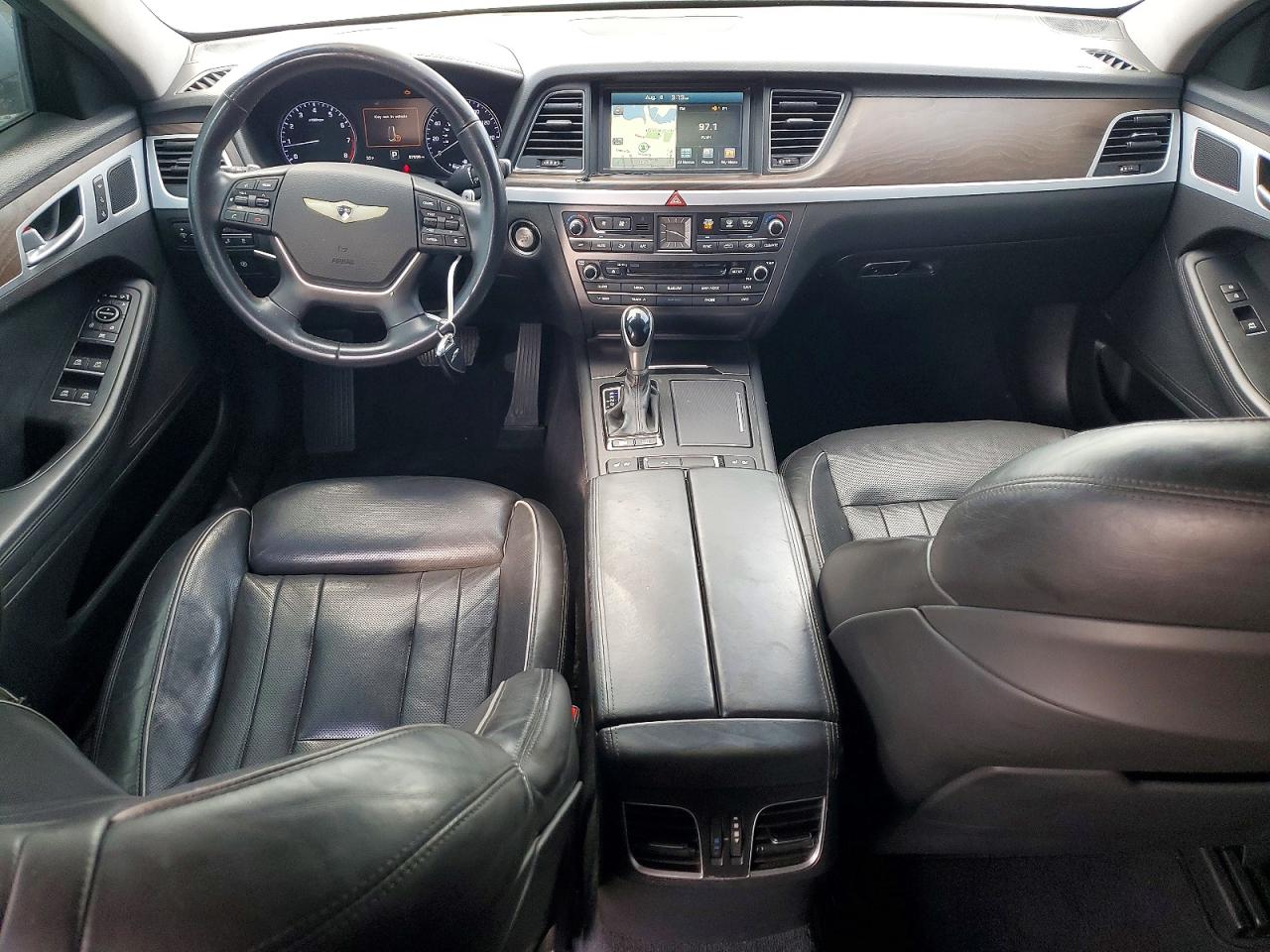 2015 Hyundai Genesis 5.0l White vin: KMHGN4JF9FU054517