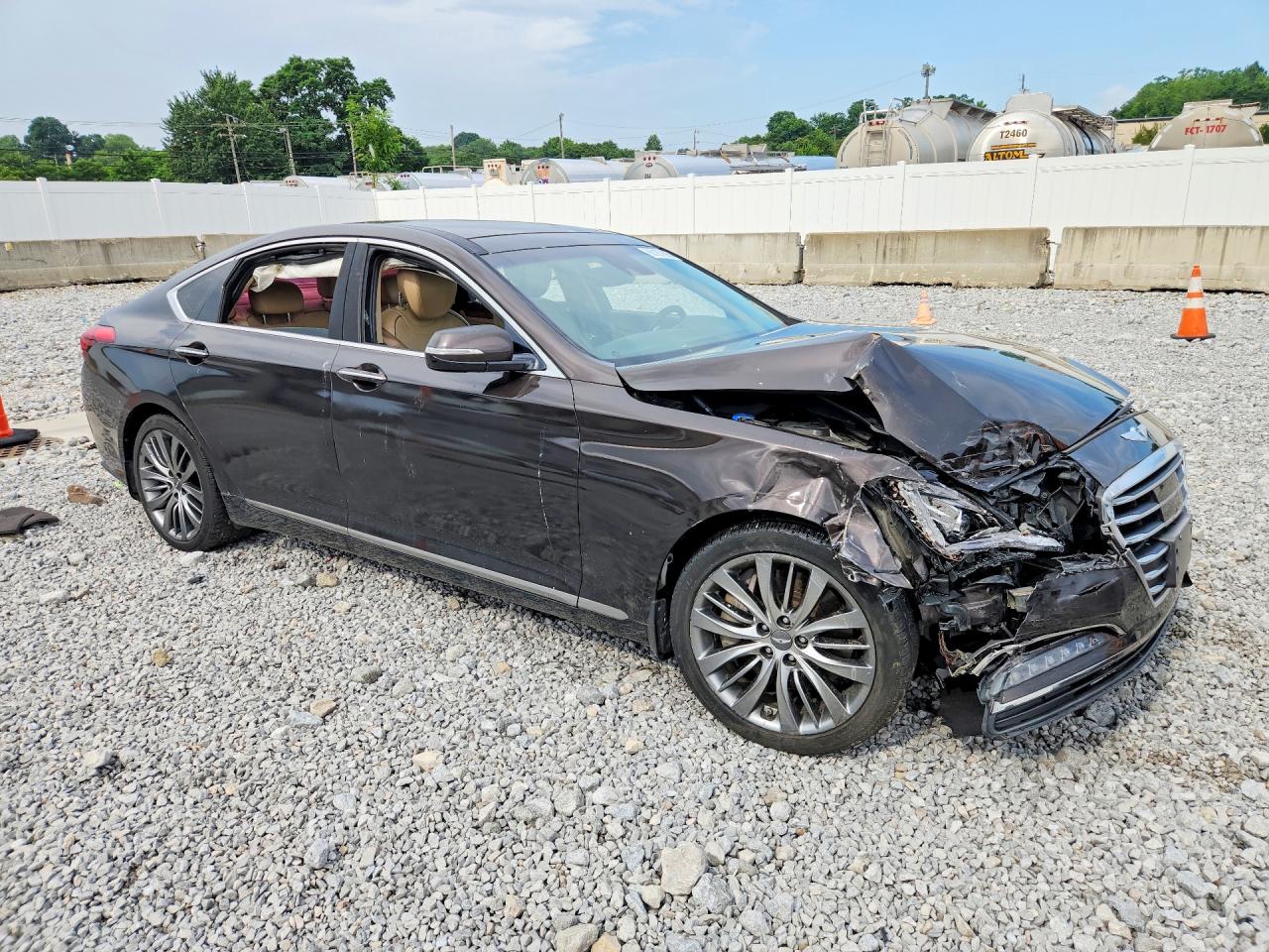 2015 Hyundai Genesis 5.0l Brown vin: KMHGN4JF9FU060026