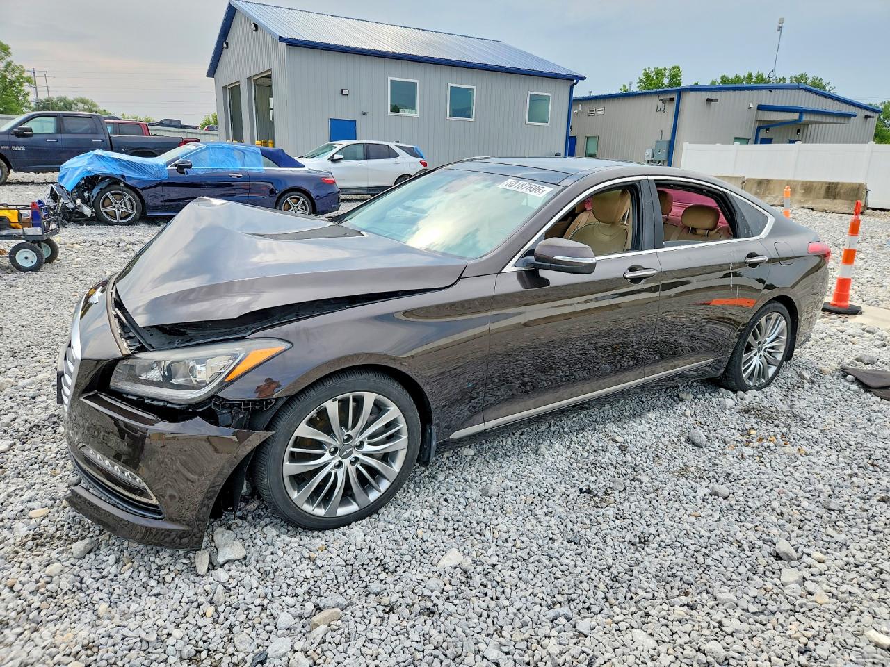 2015 Hyundai Genesis 5.0l Brown vin: KMHGN4JF9FU060026