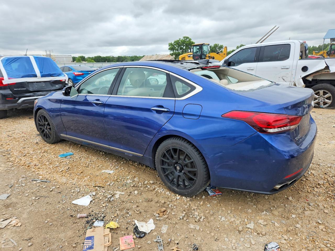 2015 Hyundai Genesis 5.0l Blue vin: KMHGN4JF9FU060883