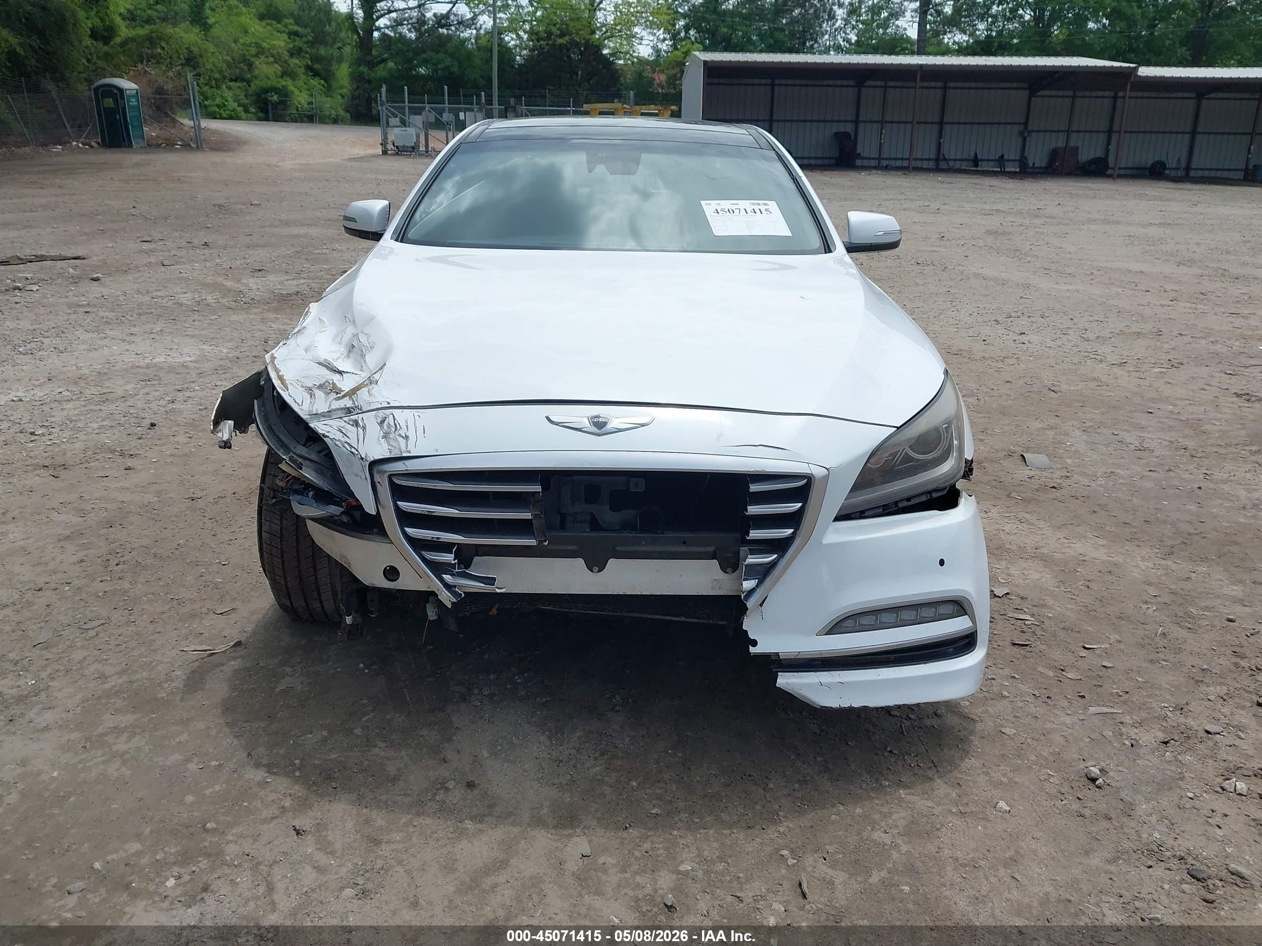 2015 Hyundai Genesis 5.0 White vin: KMHGN4JFXFU043087