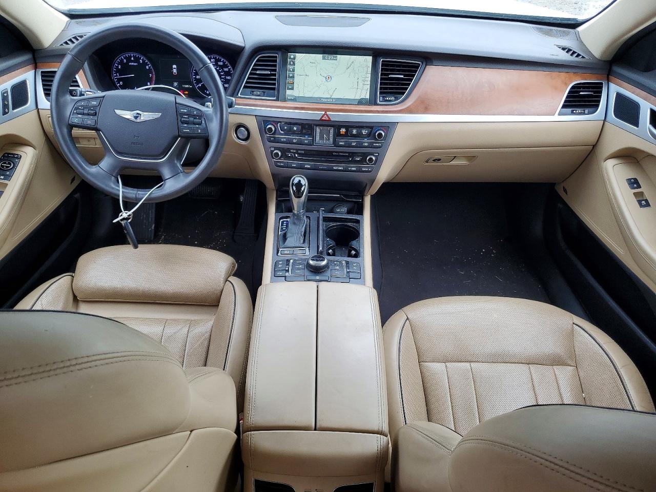 2015 Hyundai Genesis 5.0l Белый vin: KMHGN4JFXFU044658