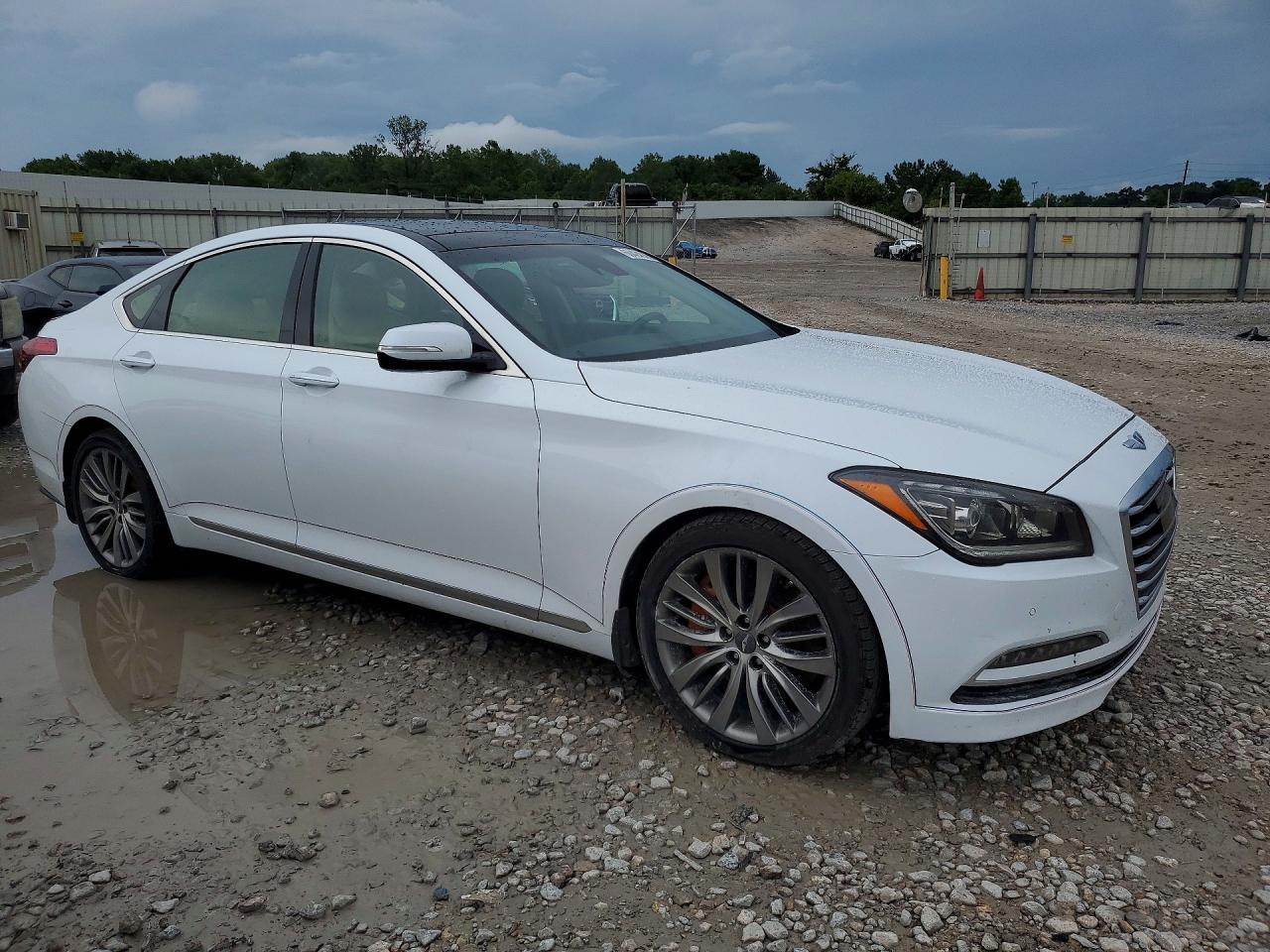2015 Hyundai Genesis 5.0l Белый vin: KMHGN4JFXFU044658