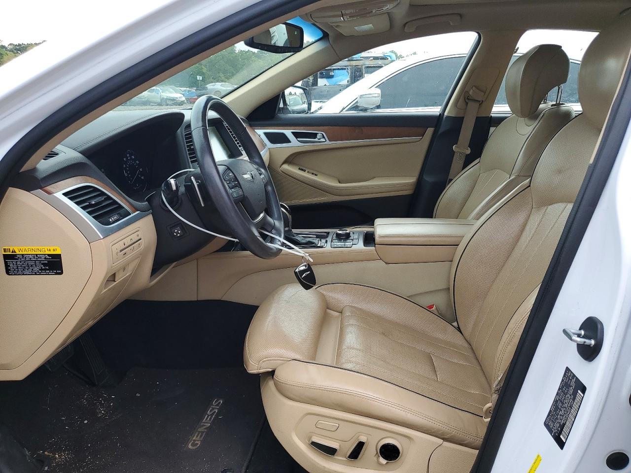 2015 Hyundai Genesis 5.0l Белый vin: KMHGN4JFXFU044658