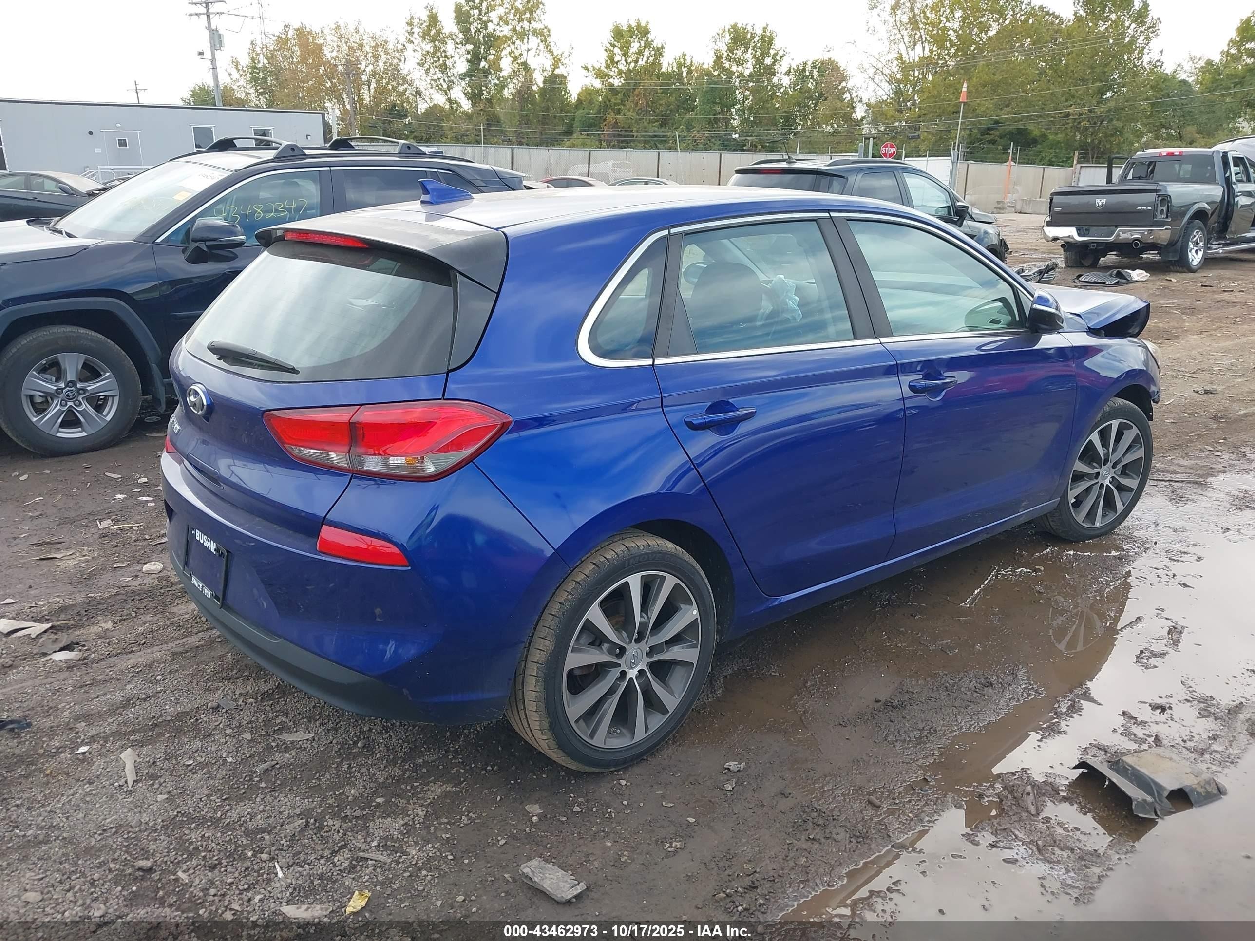 2018 Hyundai Elantra Gt   Blue vin: KMHH35LE1JU076119