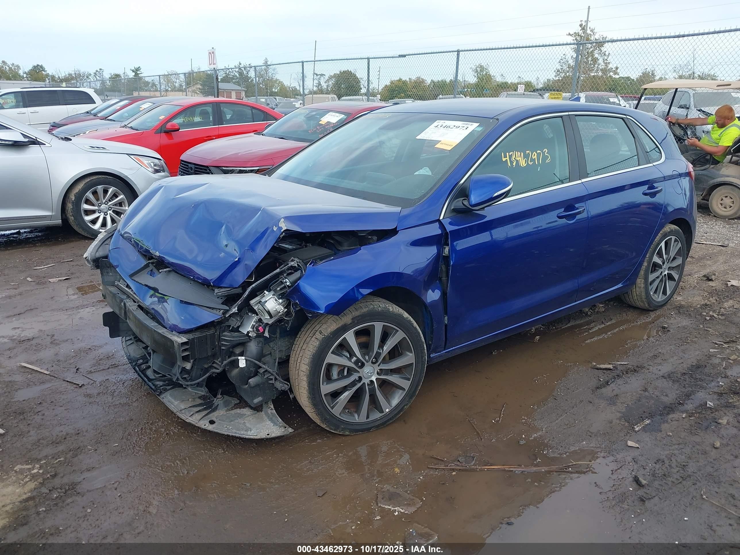 2018 Hyundai Elantra Gt   Blue vin: KMHH35LE1JU076119