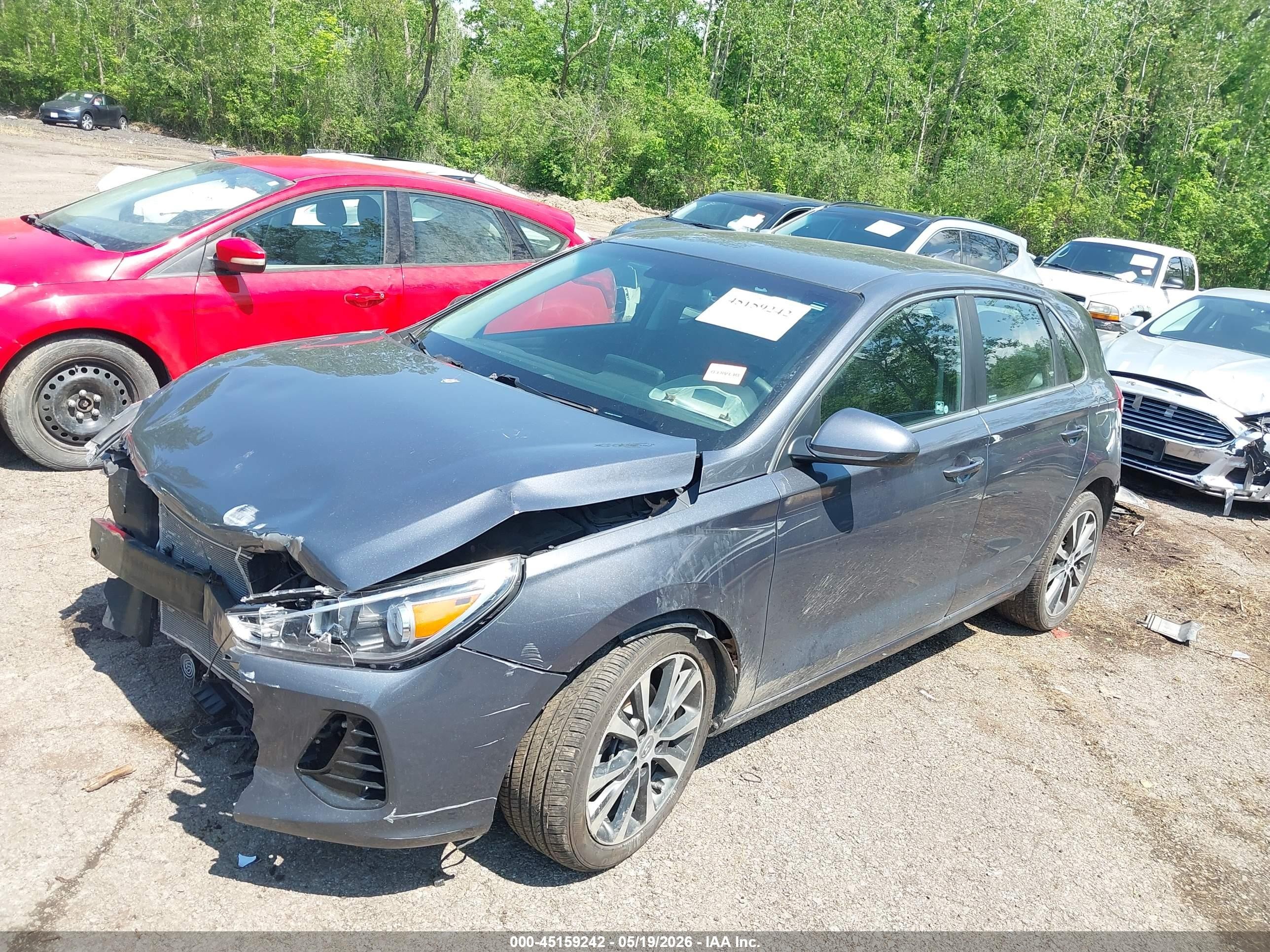 2018 Hyundai Elantra Gt   Gray vin: KMHH35LE2JU010856