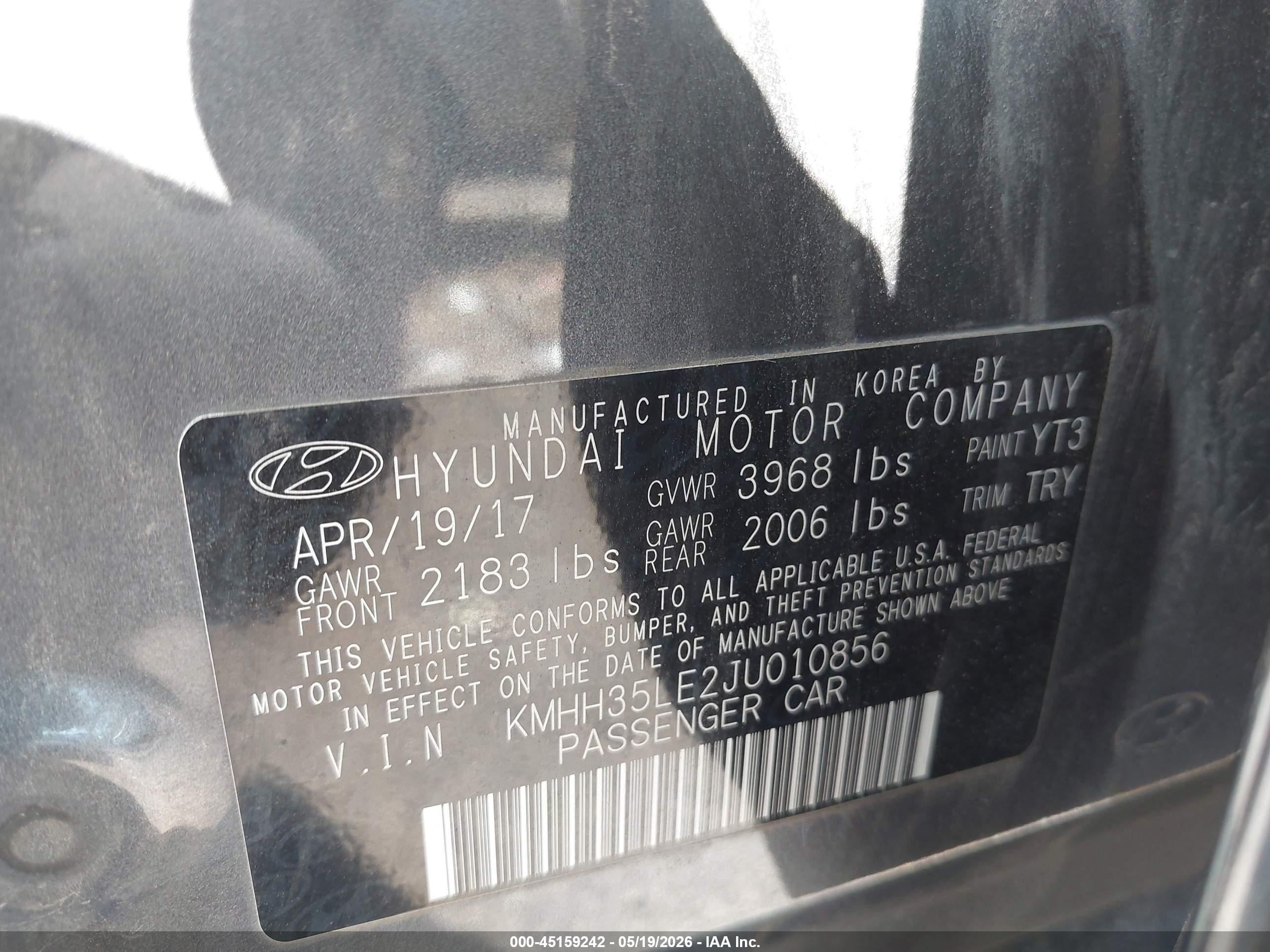 2018 Hyundai Elantra Gt   Gray vin: KMHH35LE2JU010856
