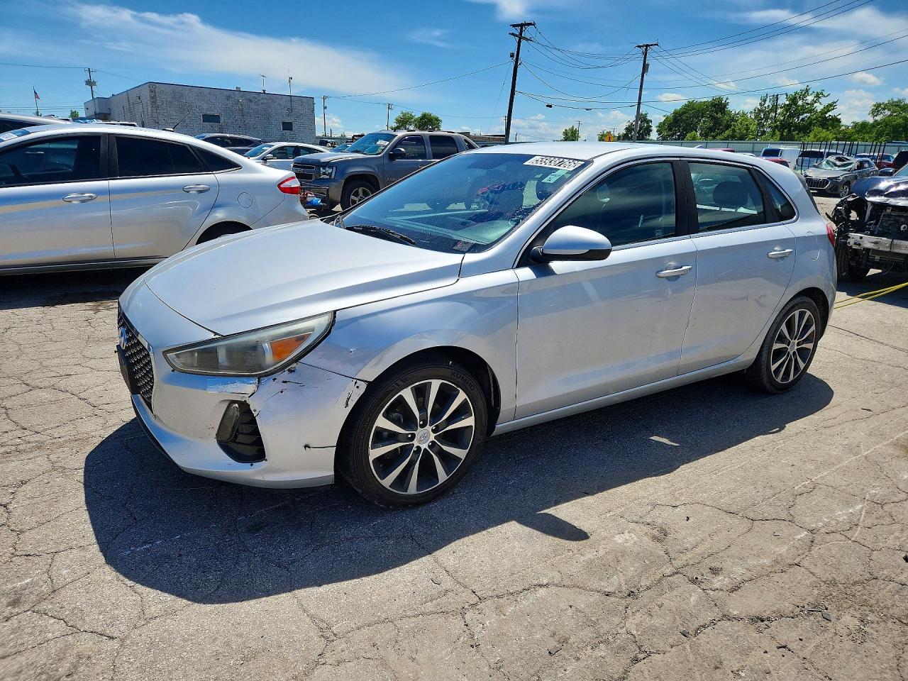 2019 Hyundai Elantra Gt Base Silver vin: KMHH35LE5KU098769