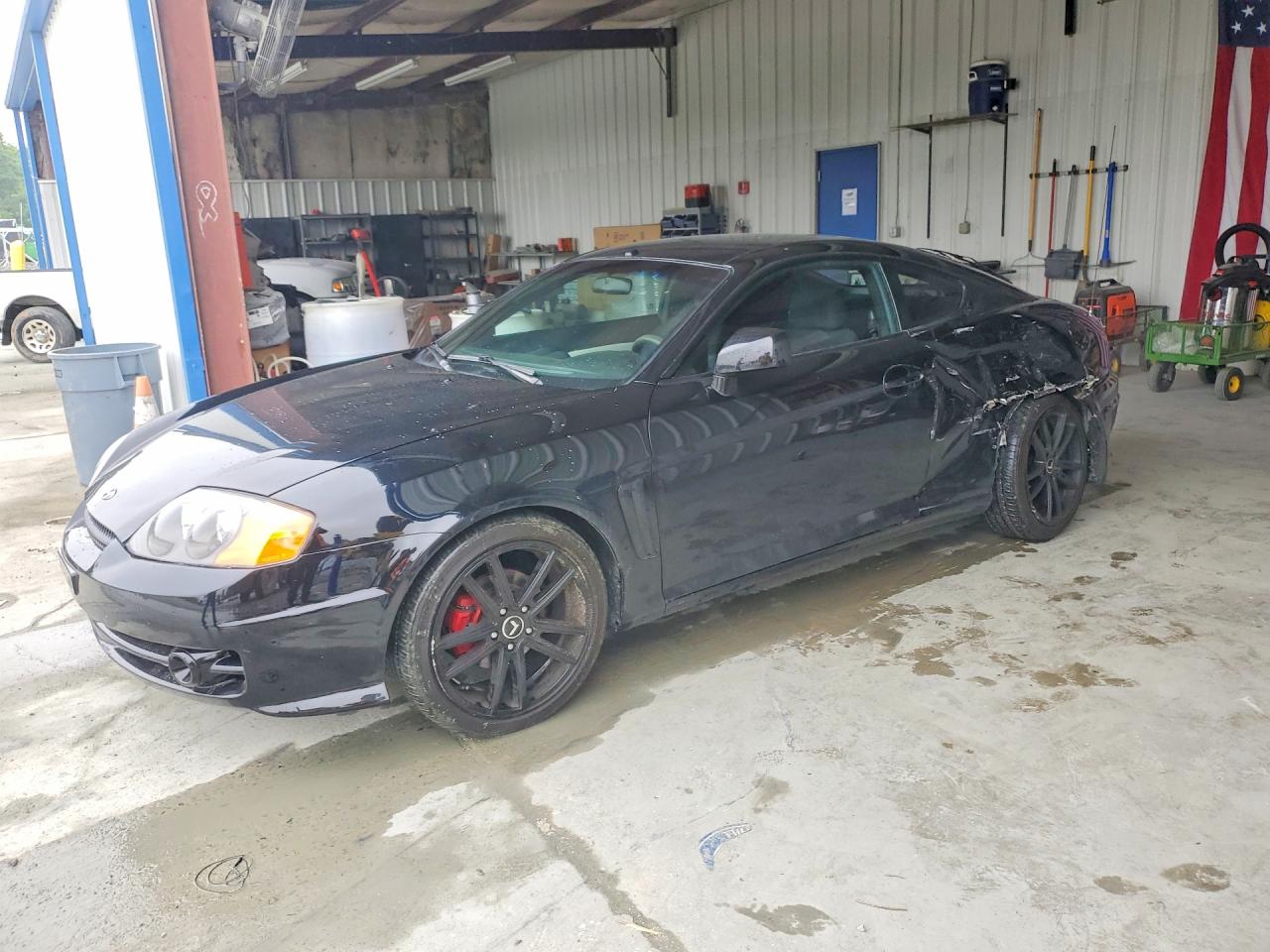 2004 Hyundai Tiburon Base Black vin: KMHHM65D04U107498