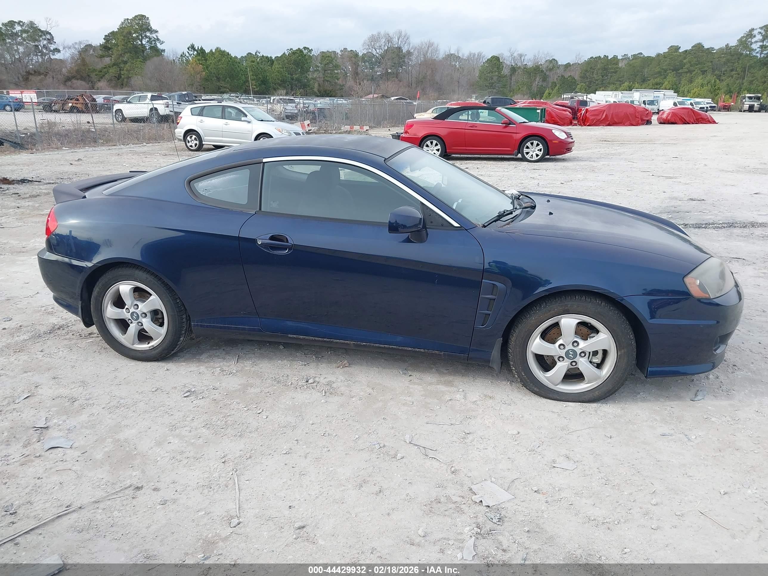 2005 Hyundai Tiburon Gs Blue vin: KMHHM65D35U158754