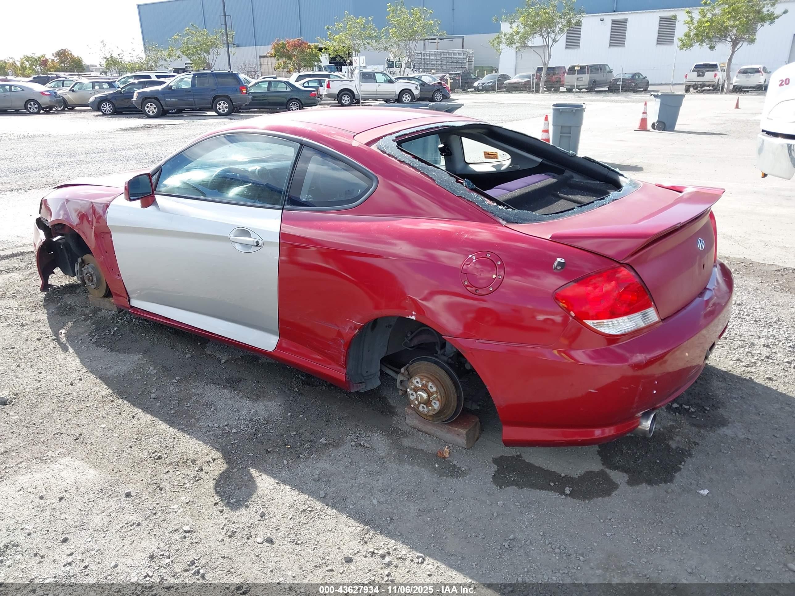 2005 Hyundai Tiburon Gs Red vin: KMHHM65D45U183100