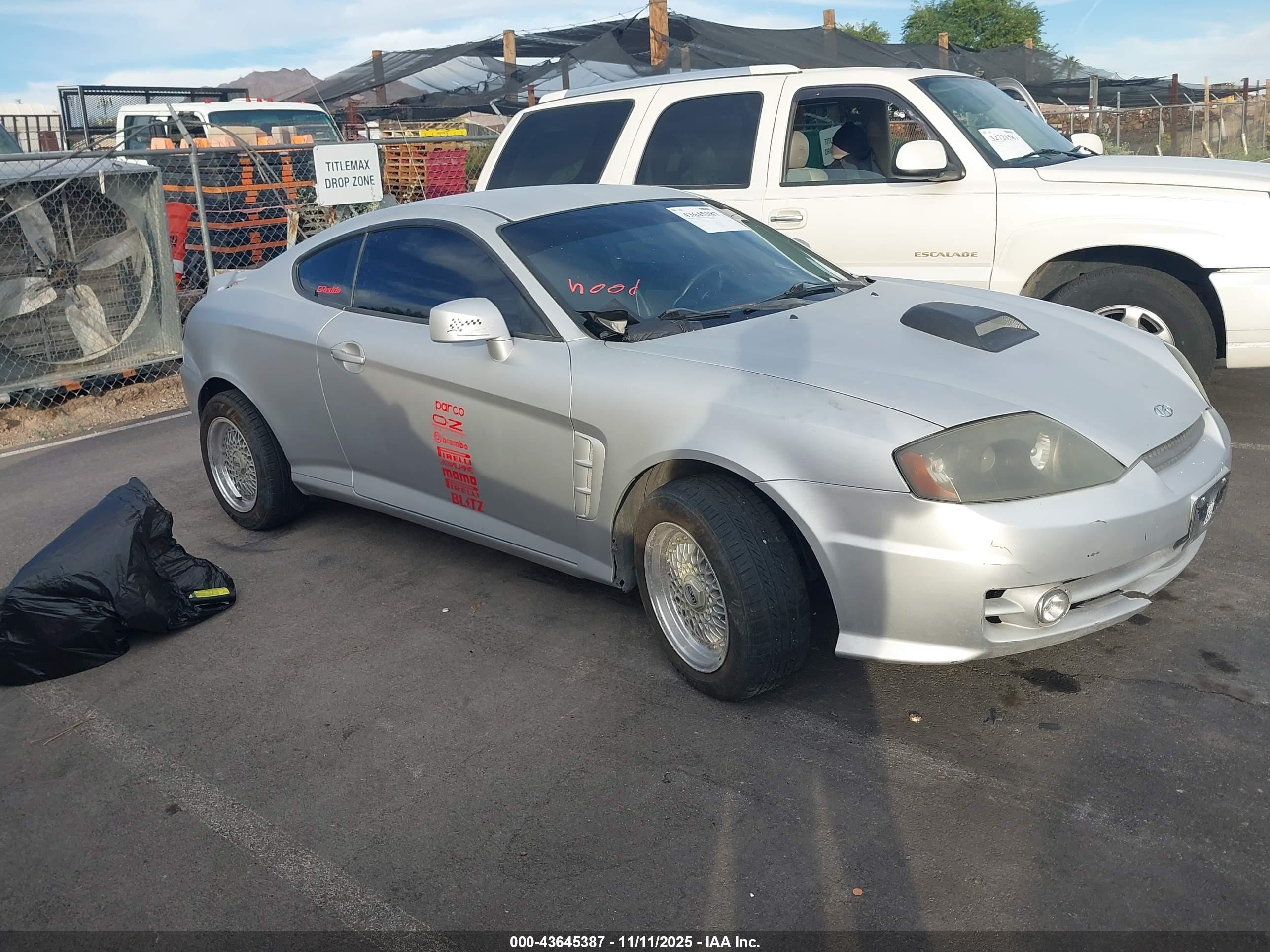 2006 Hyundai Tiburon Gs Silver vin: KMHHM65D56U194060