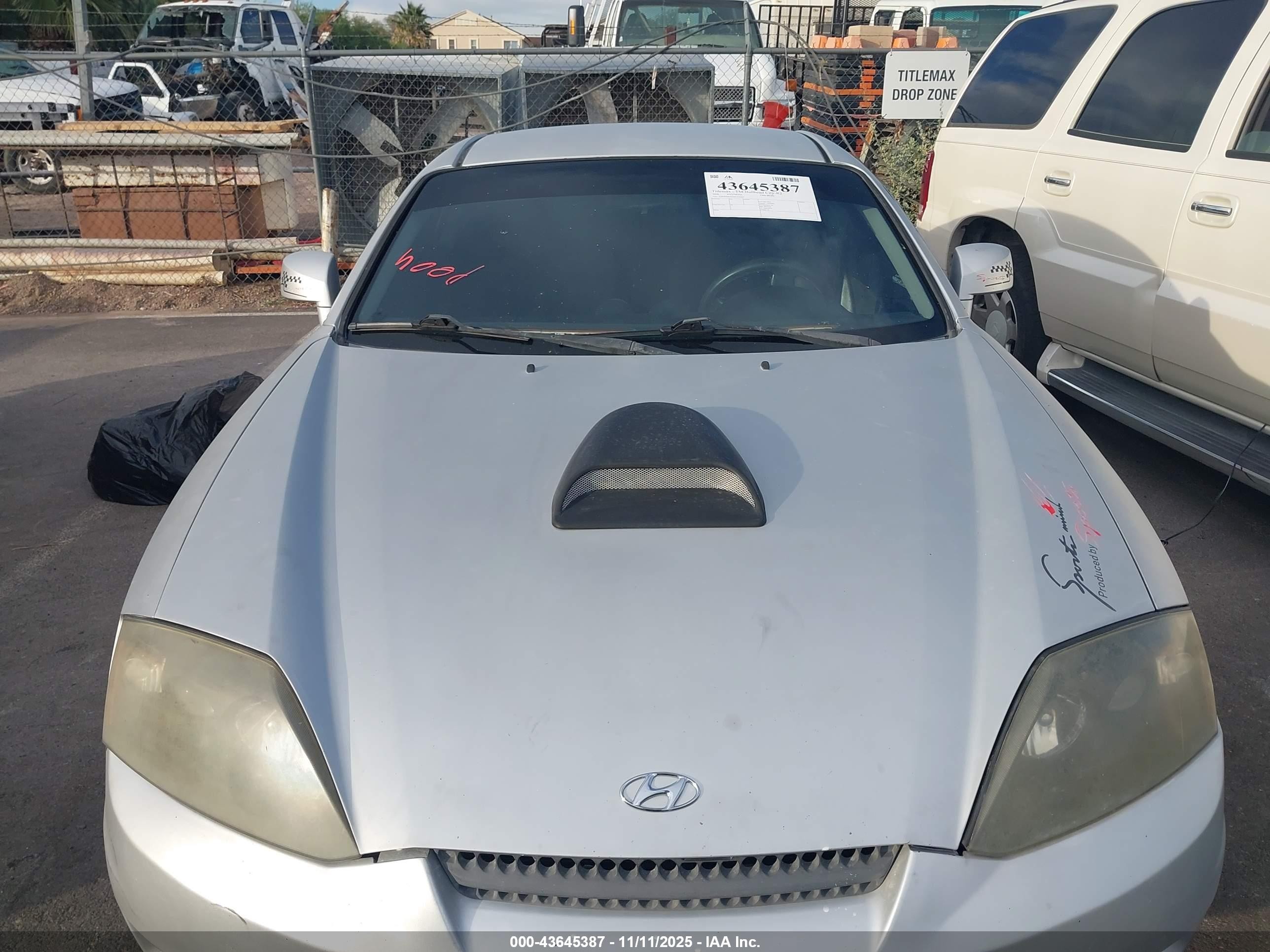 2006 Hyundai Tiburon Gs Серебряный vin: KMHHM65D56U194060