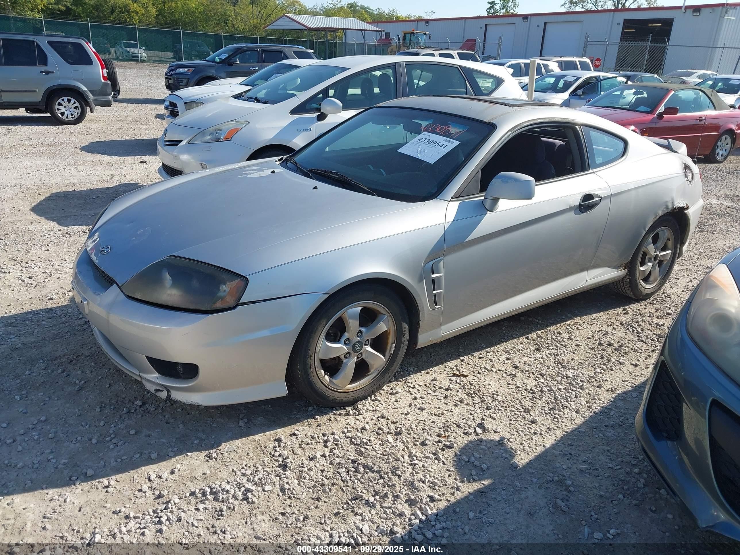 2006 Hyundai Tiburon Gs Silver vin: KMHHM65D66U222450