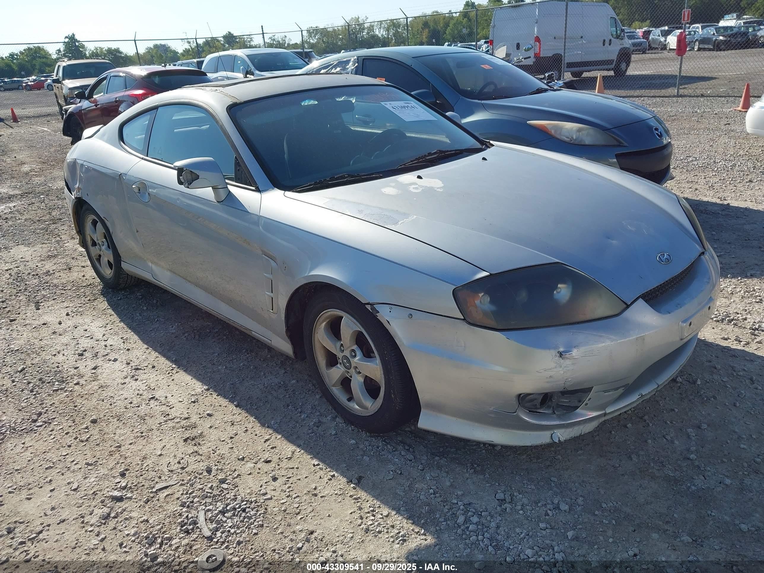 2006 Hyundai Tiburon Gs Silver vin: KMHHM65D66U222450