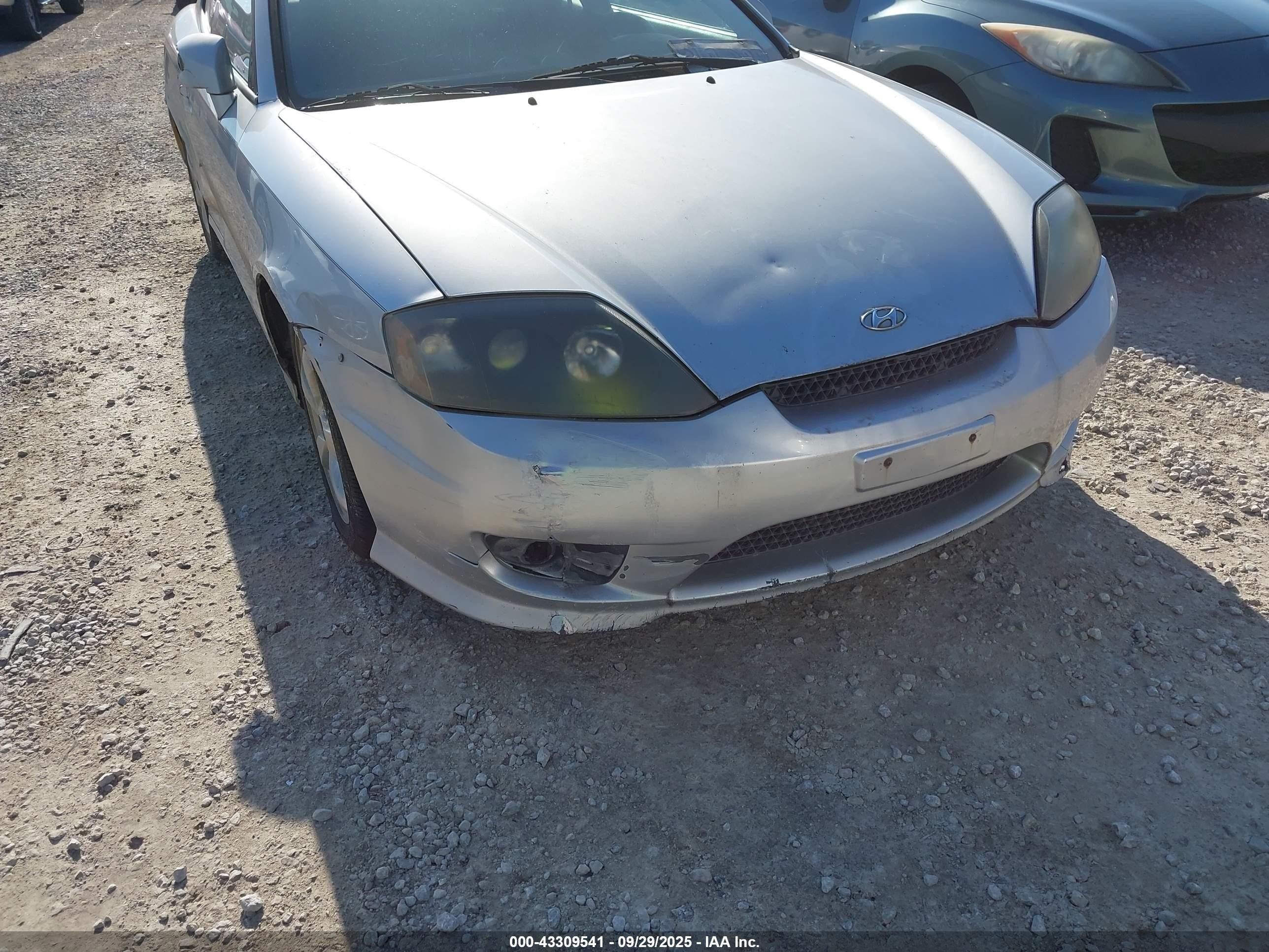 2006 Hyundai Tiburon Gs Silver vin: KMHHM65D66U222450
