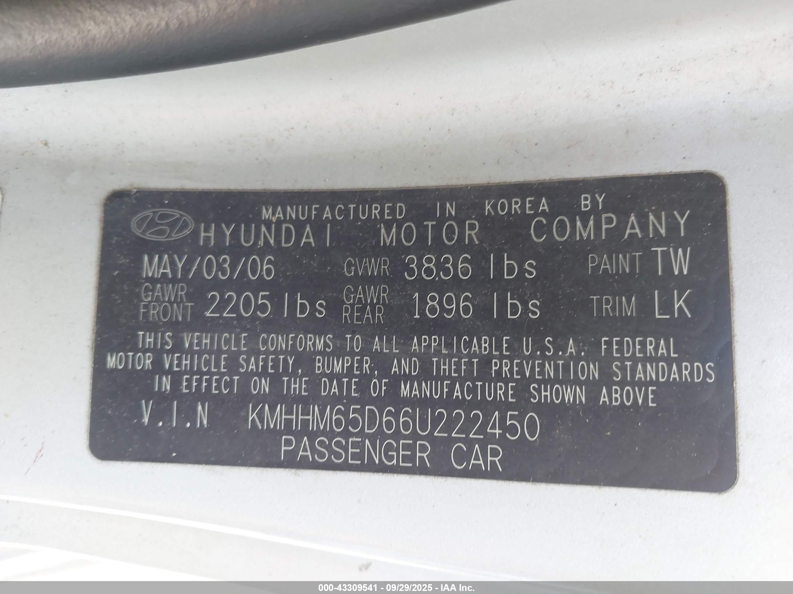 2006 Hyundai Tiburon Gs Silver vin: KMHHM65D66U222450
