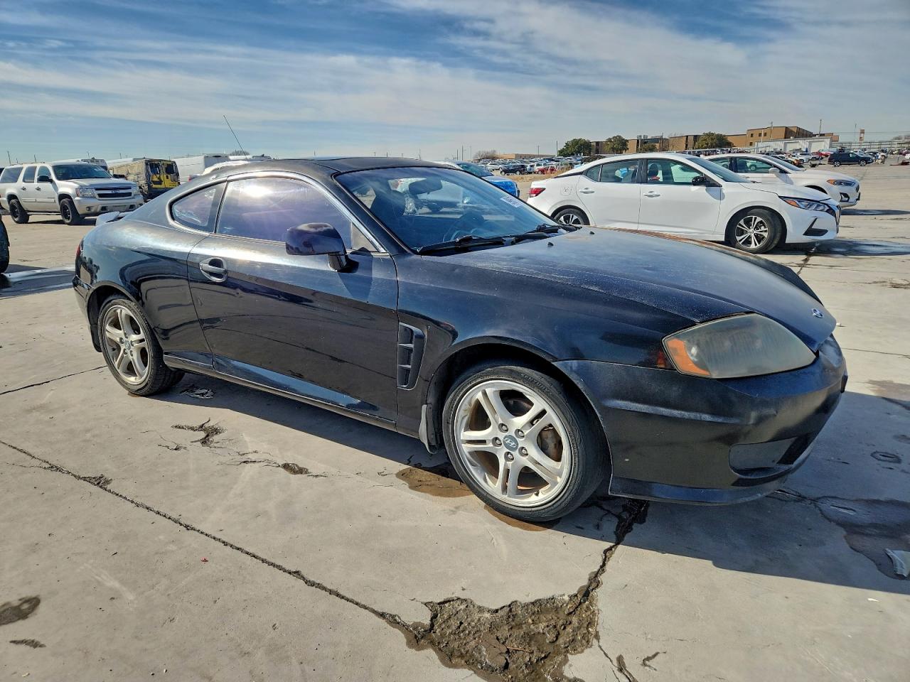 2005 Hyundai Tiburon Black vin: KMHHM65D75U180448