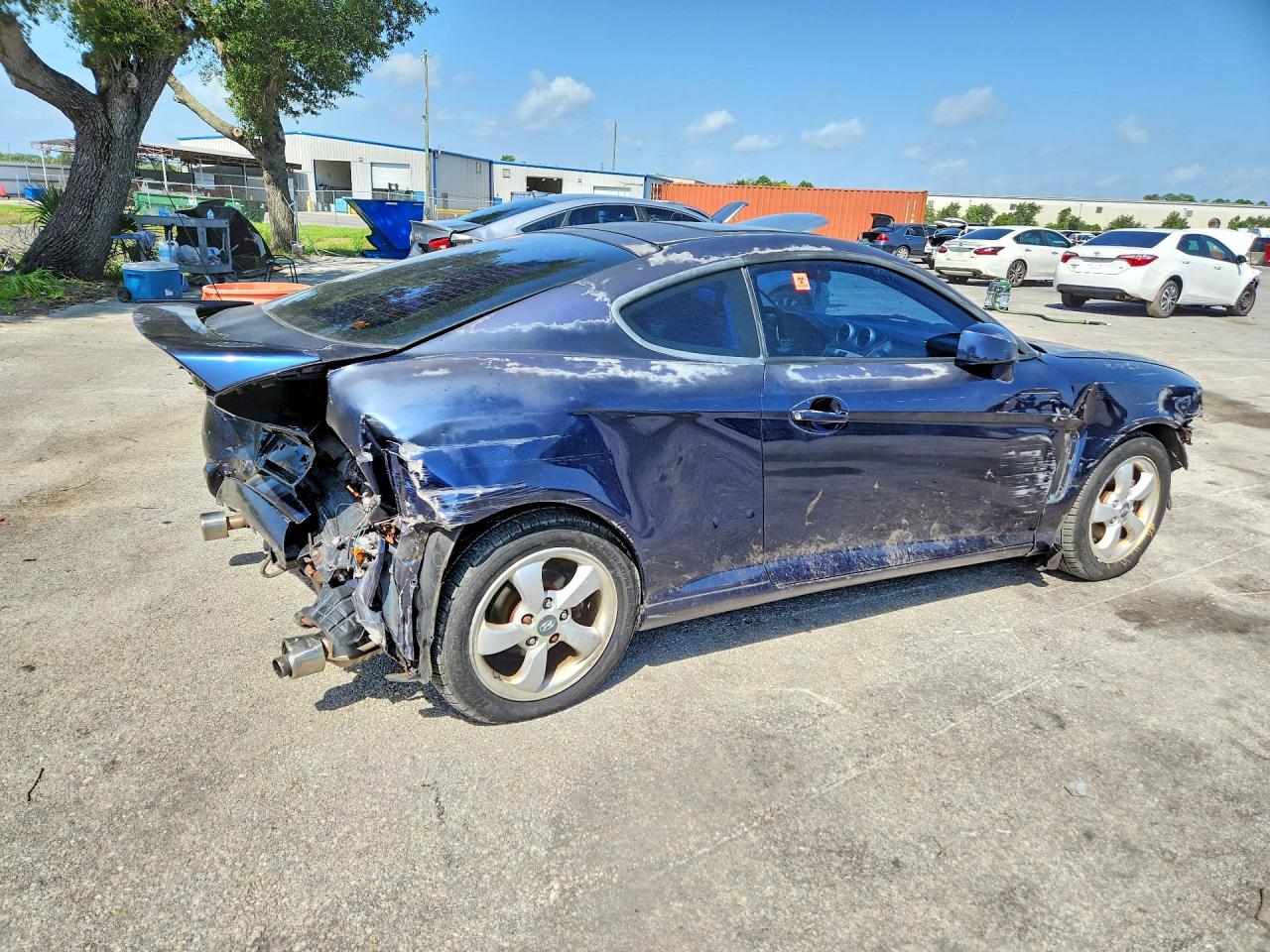2005 Hyundai Tiburon Gs Синий vin: KMHHM65D75U184743