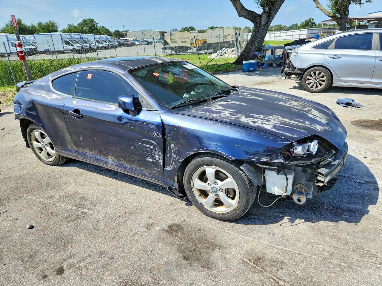 2005 Hyundai Tiburon Gs Синий vin: KMHHM65D75U184743