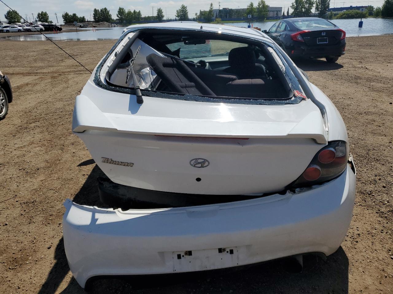 2008 Hyundai Tiburon Gs White vin: KMHHM65D88U276240