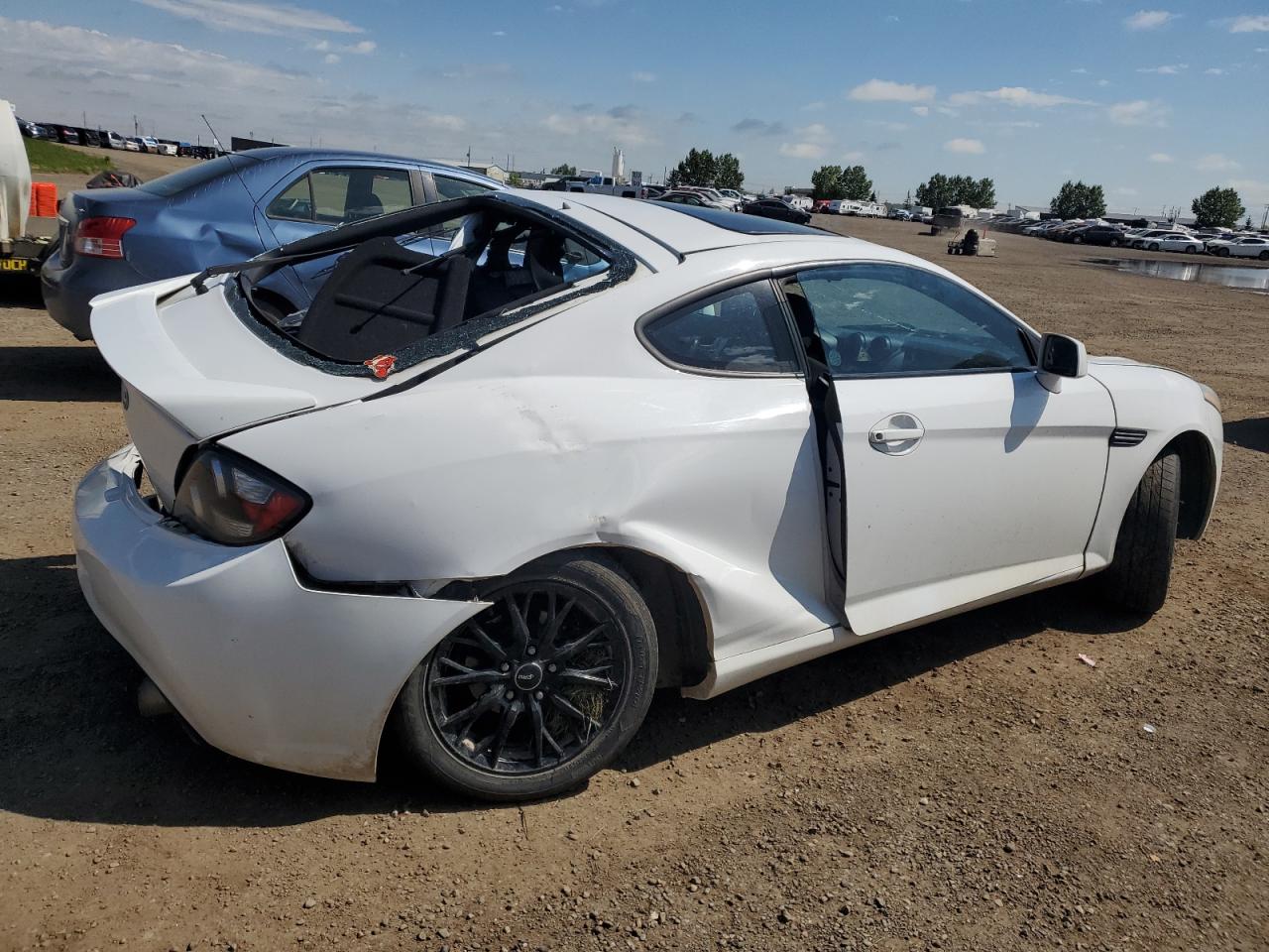 2008 Hyundai Tiburon Gs White vin: KMHHM65D88U276240