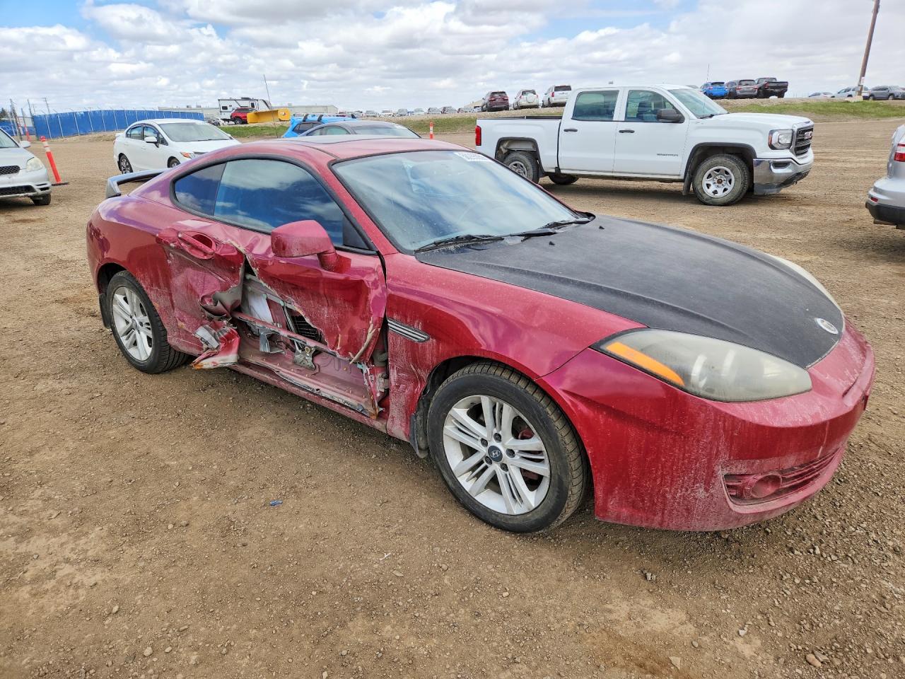 2008 Hyundai Tiburon Gs Red vin: KMHHM65D88U278764