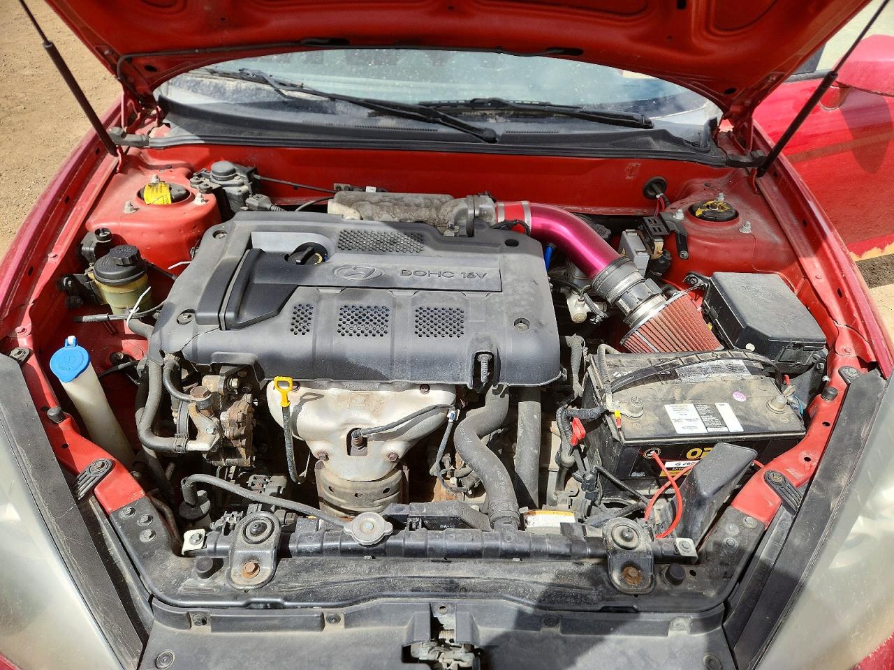 2008 Hyundai Tiburon Gs Red vin: KMHHM65D88U278764