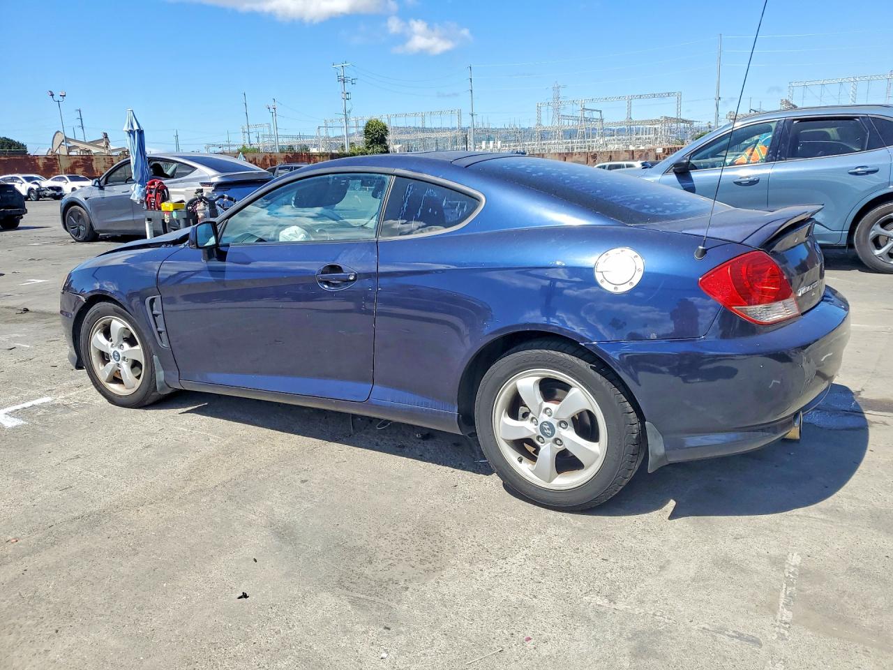2005 Hyundai Tiburon Gs Blue vin: KMHHM65D95U157351