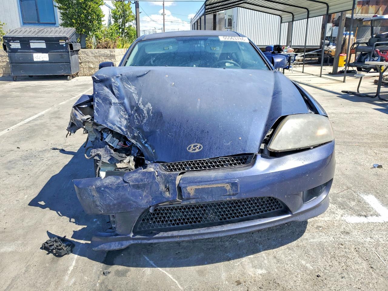 2005 Hyundai Tiburon Gs Blue vin: KMHHM65D95U157351