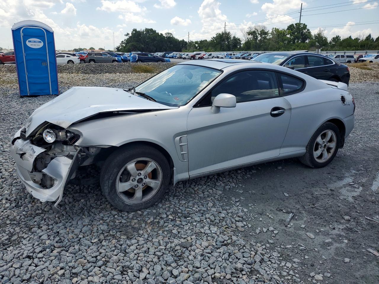 2006 Hyundai Tiburon Gs Серебряный vin: KMHHM65D96U192540