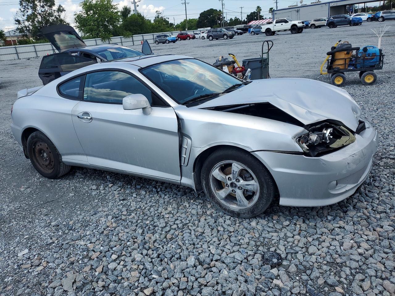 2006 Hyundai Tiburon Gs Silver vin: KMHHM65D96U192540