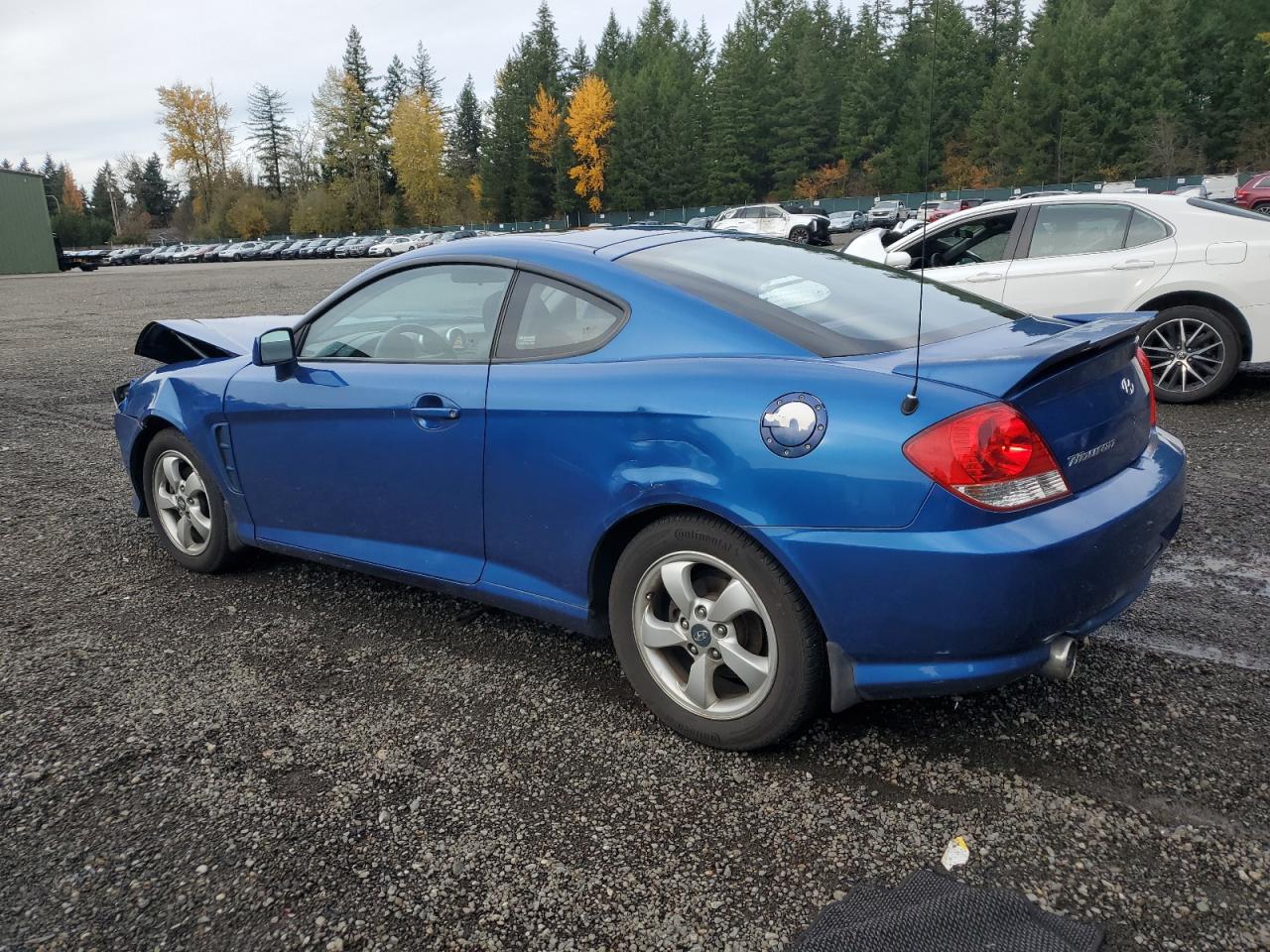2005 Hyundai Tiburon Blue vin: KMHHM65DX5U168083