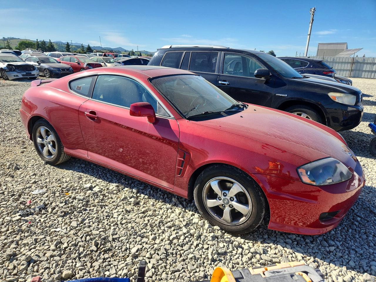 2005 Hyundai Tiburon Gs Red vin: KMHHM65DX5U179374