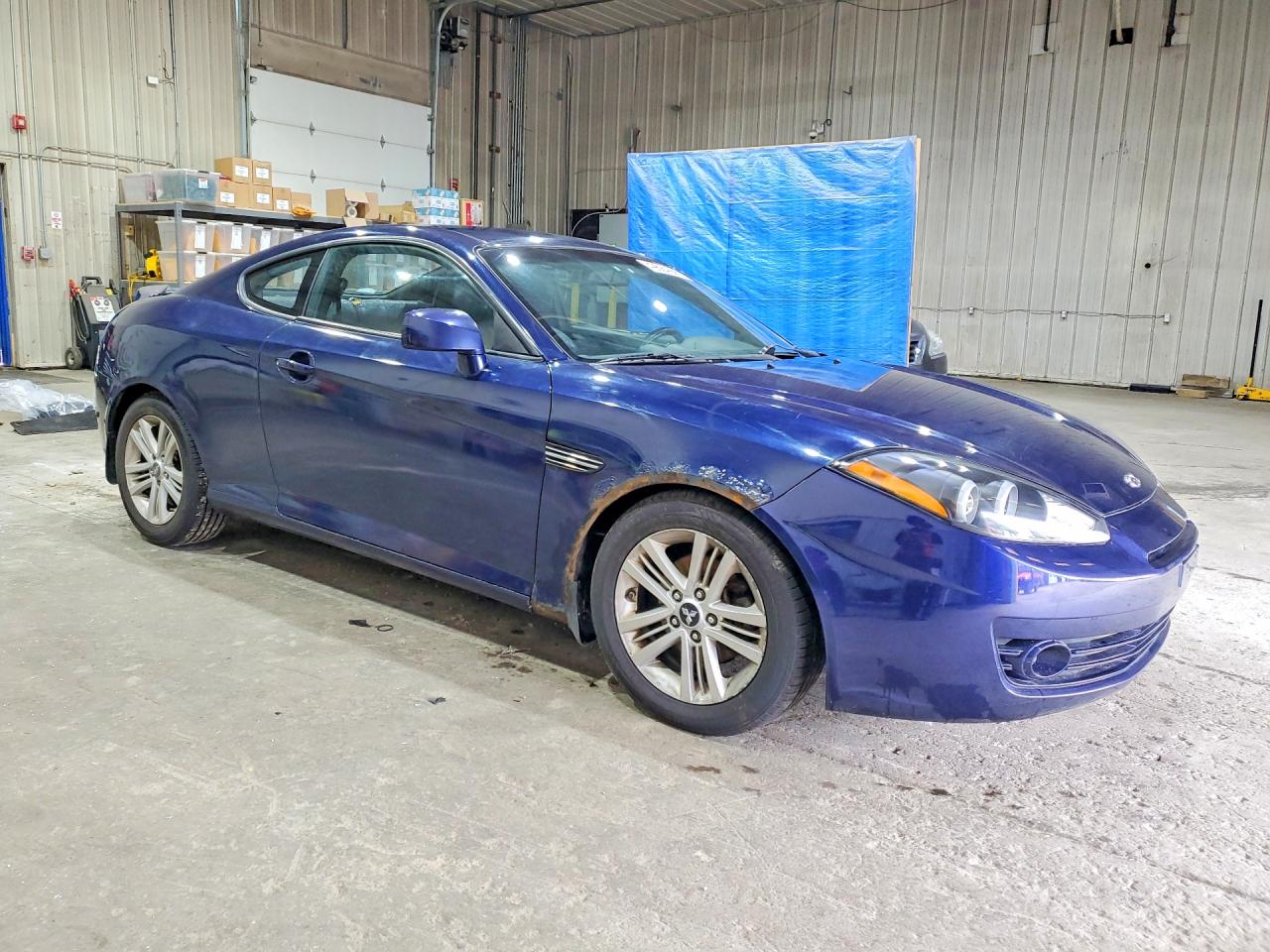 2007 Hyundai Tiburon Gs Синий vin: KMHHM66D07U255265